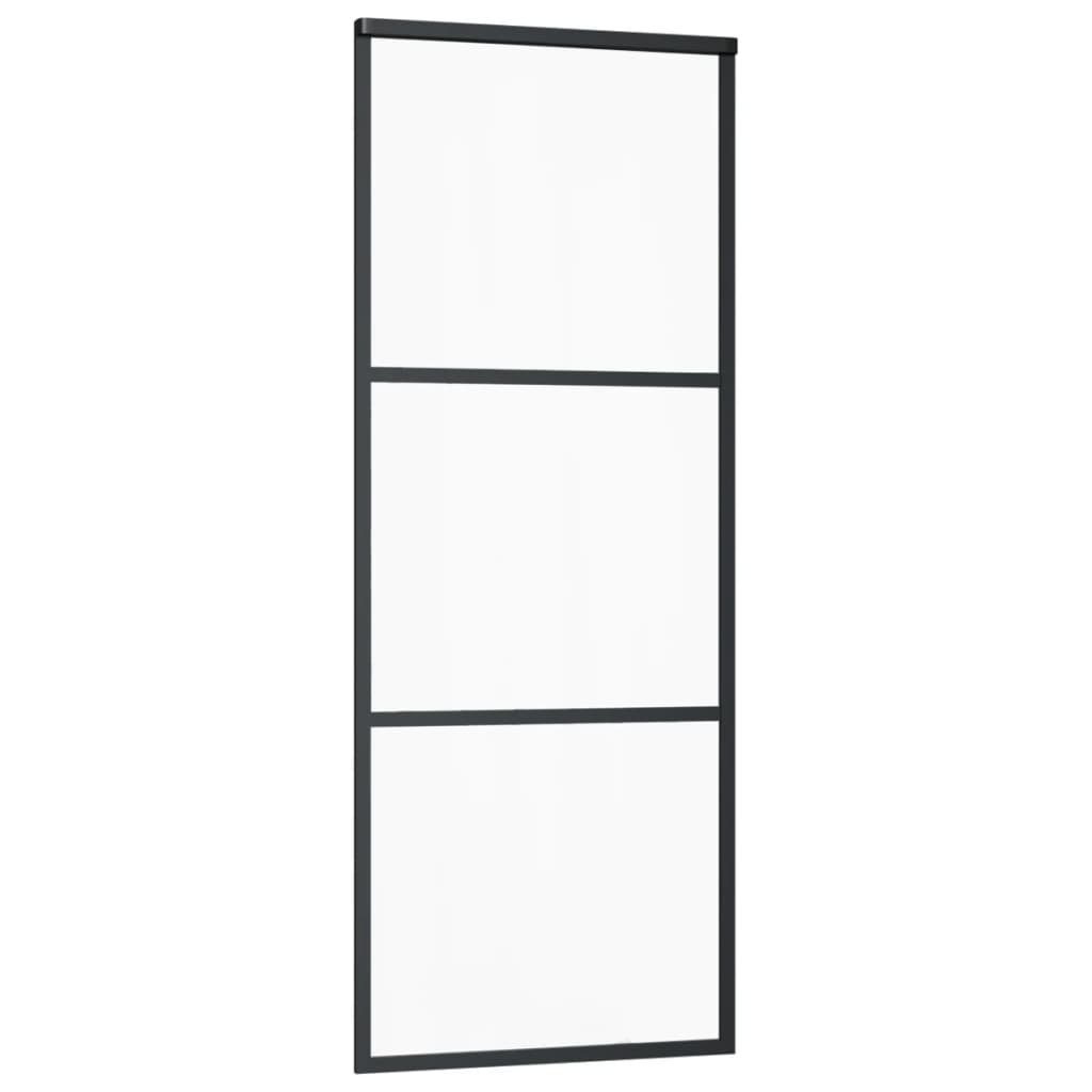 Thumbnail - vidaXL Schiebetür Schiebetür mit Beschlag ESG-Glas & Aluminium 76x205 cm (1-St)