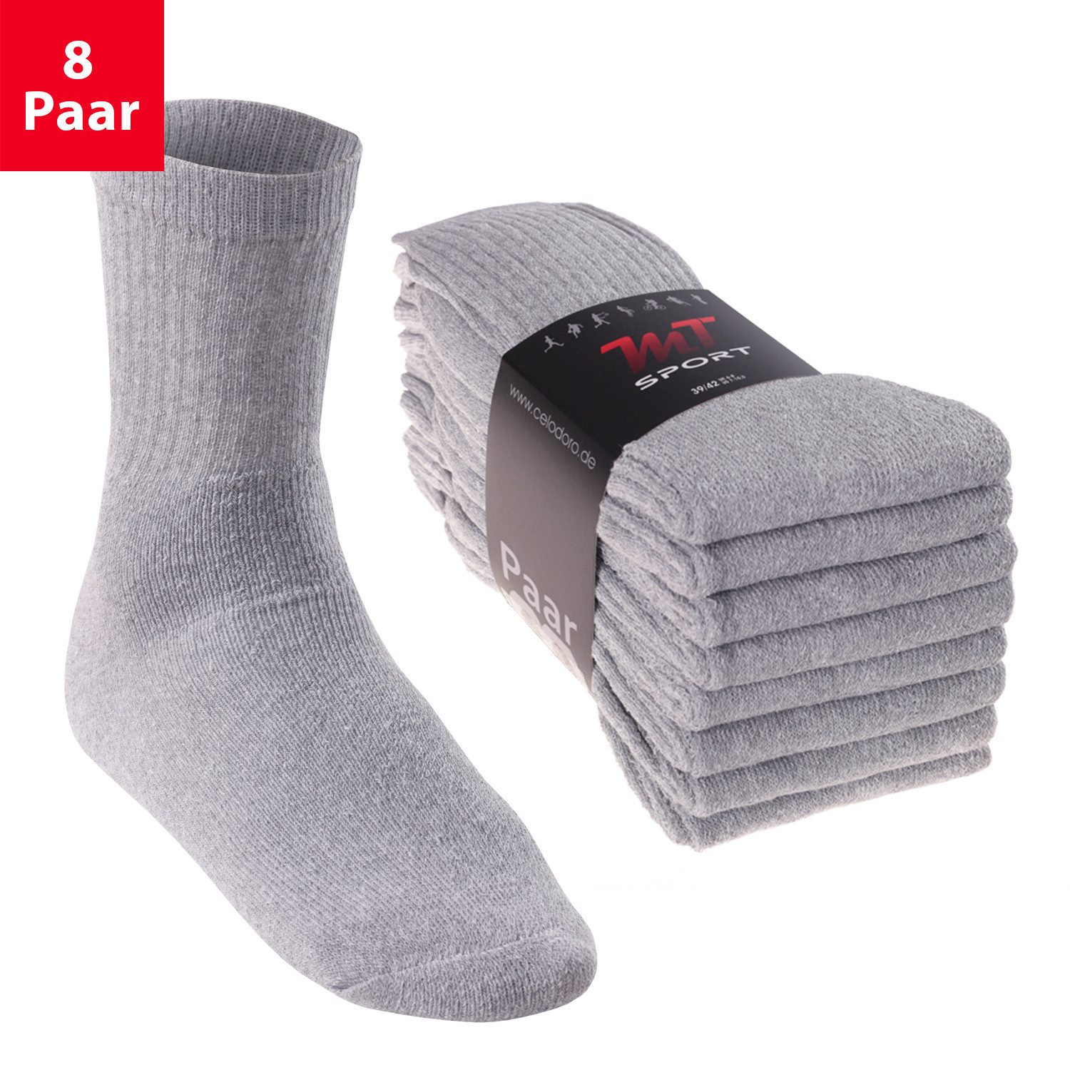 MT Tennissocken 8 Paar, 16 Paar Tennissocken für Damen & Herren