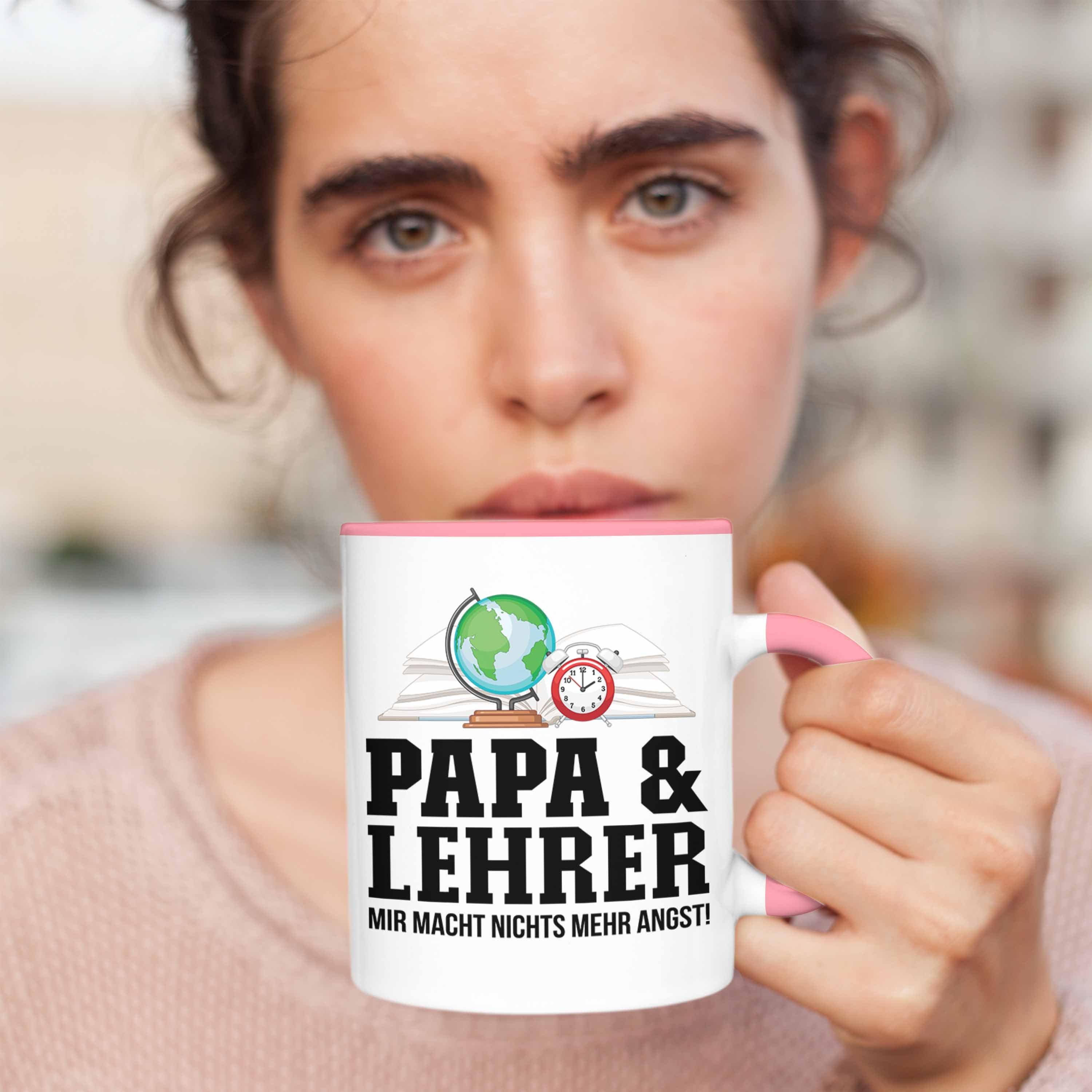Trendation Tasse für und Vater Lehrer Trendation Papa Geschenkidee Lehrer Gebur Rosa - Tasse