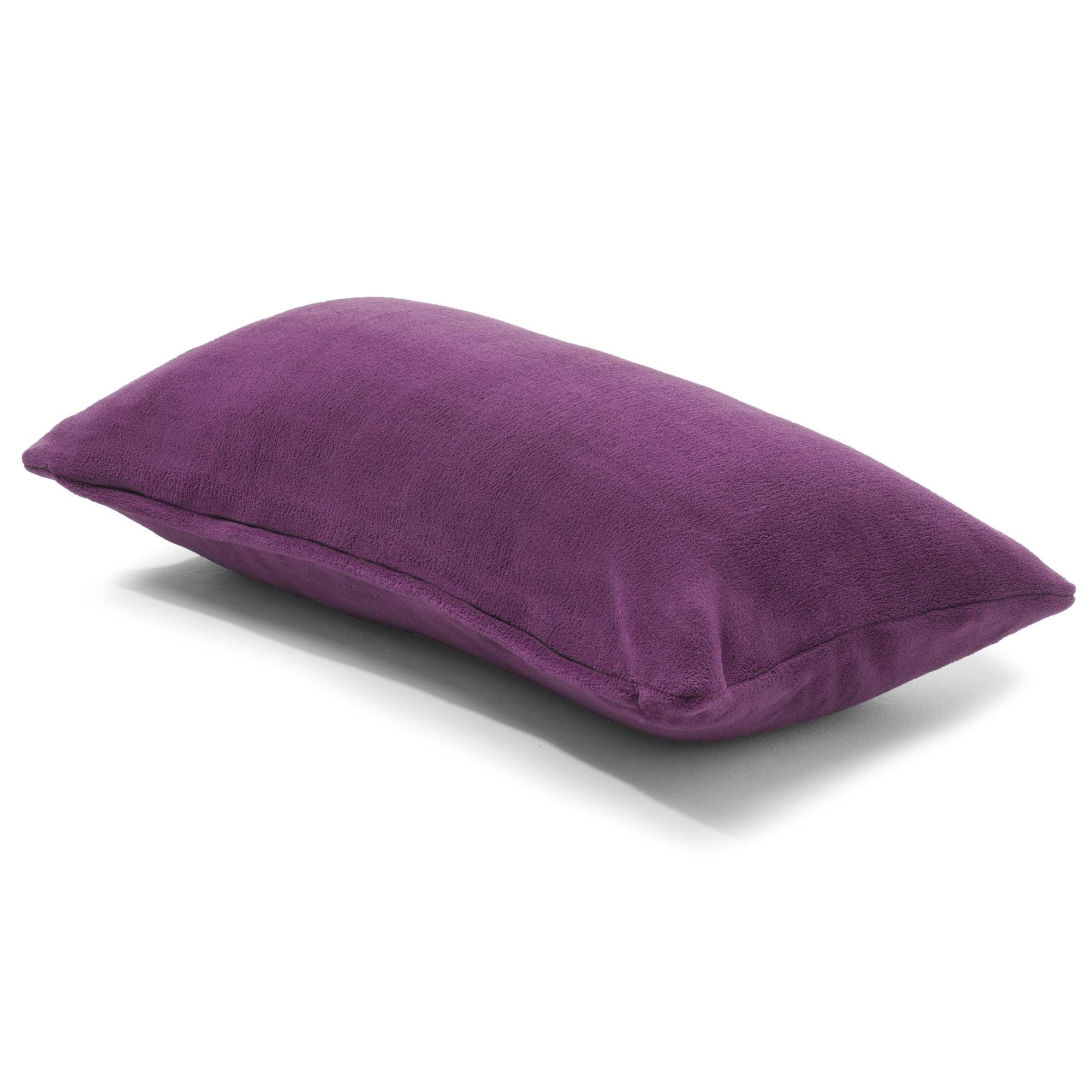 CelinaTex Dekokissen Xanio Deko Kissen Zierkissen Kopfkissen Sofa Fleece 40x80cm lila, anschmiegsam,bügelfrei,flauschig,kuschelweich,leicht beziehbar