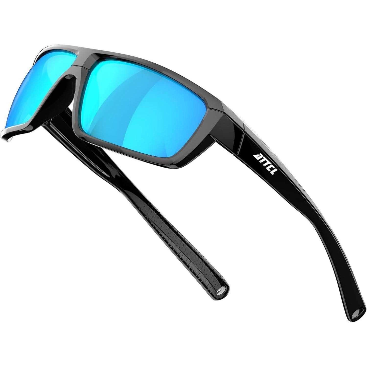 LuxusKollektion Sonnenbrille Sonnenbrille Herren polarisiert UV400 TR90 M Schwarz+blau Verspiegelt (1-St)