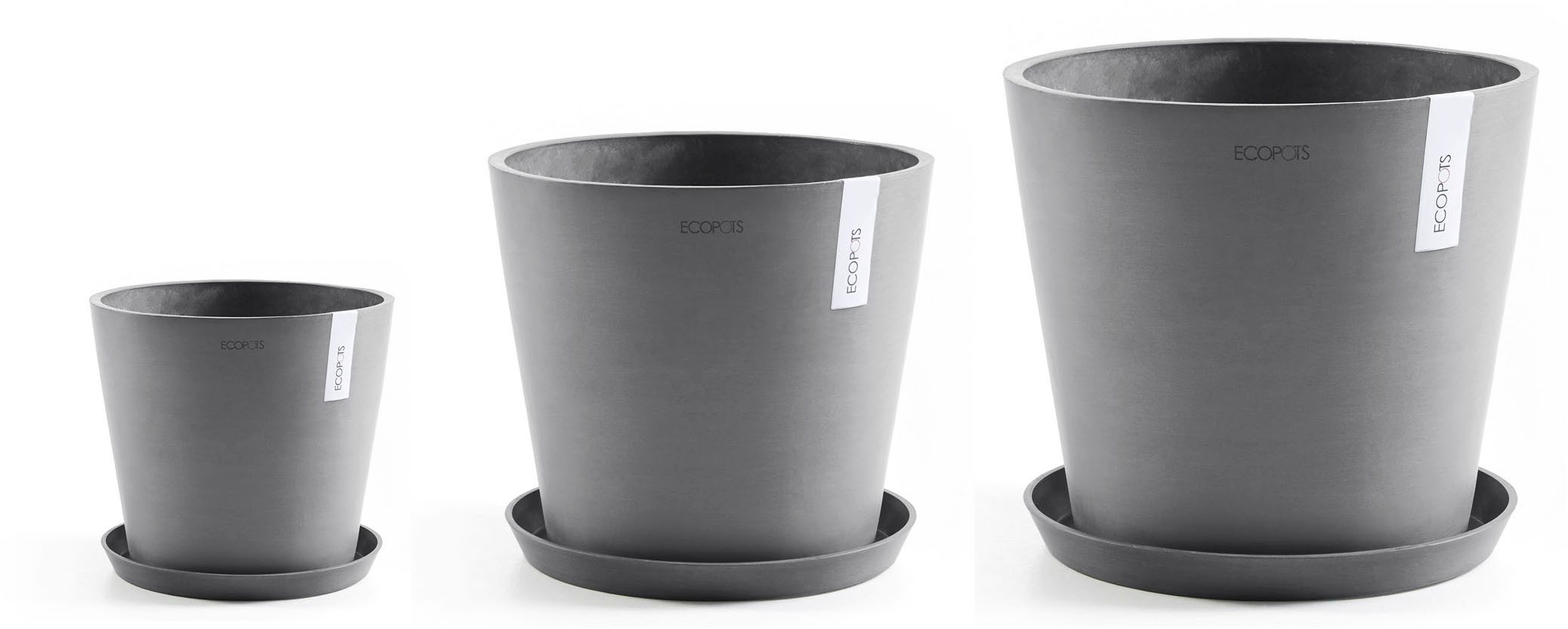 ECOPOTS Blumentopf Amsterdam (Set, 3 St), verschiedene Größen mit passendem günstig online kaufen