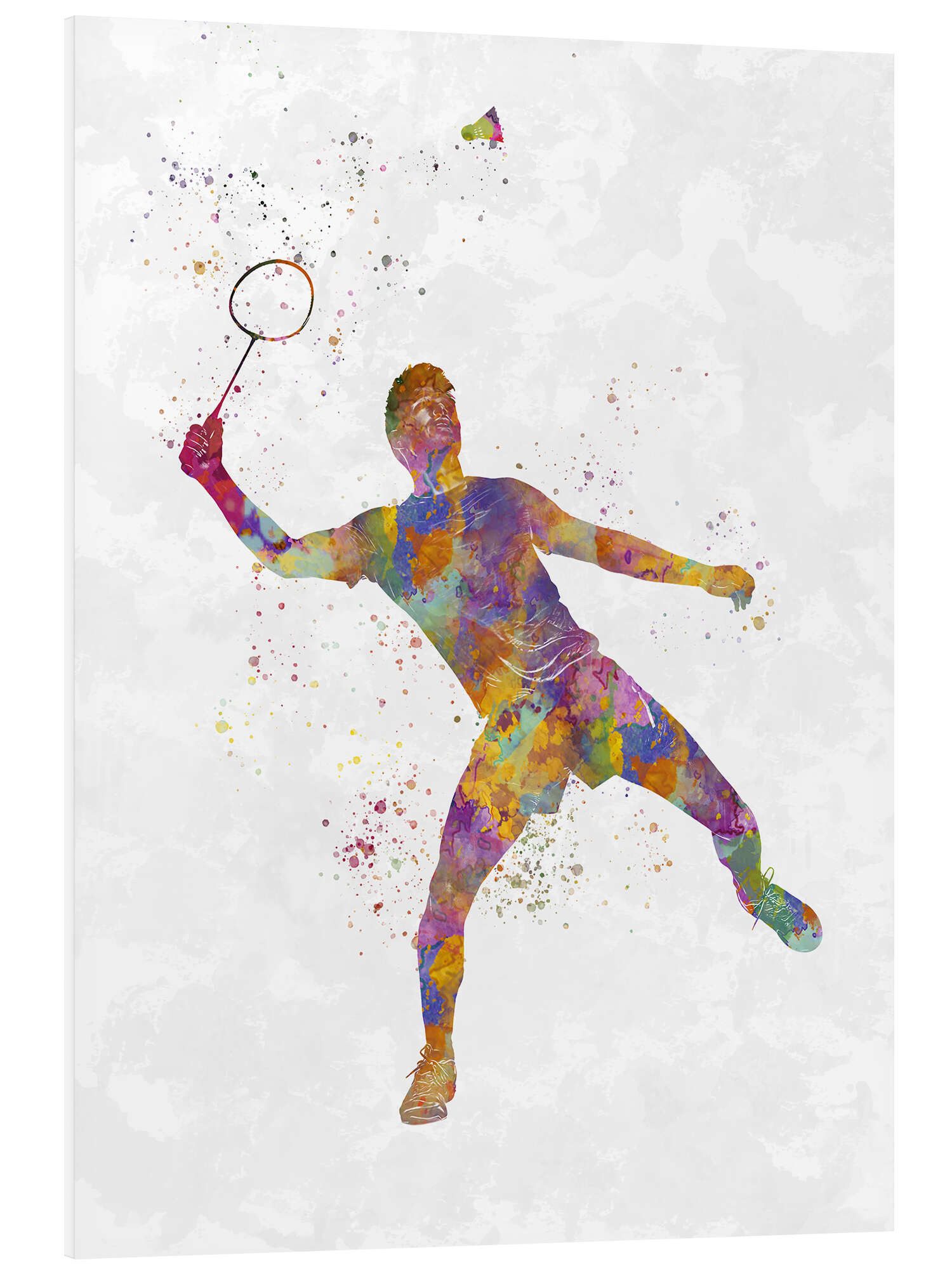 Posterlounge Forex-Bild nobelart, Badmintonspieler I, Illustration