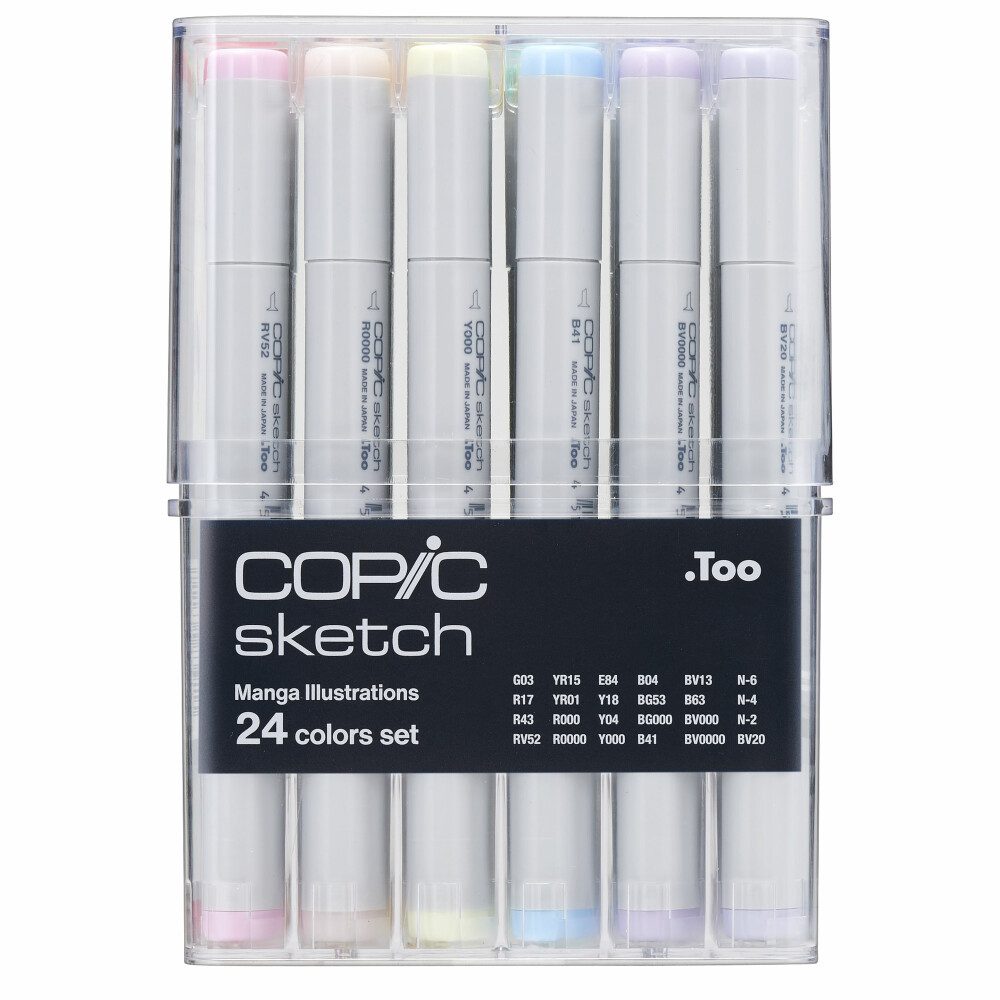Marker 24er Set für Manga Illustrationen.