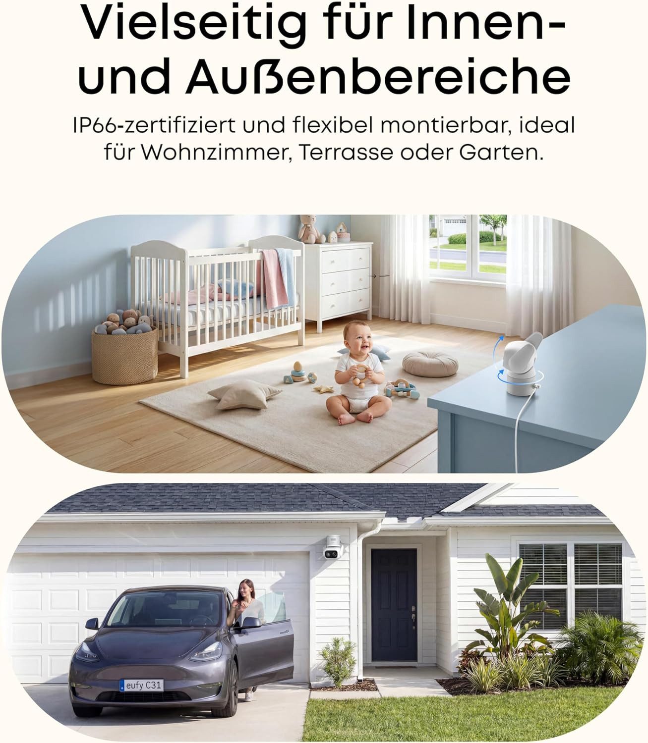 eufy Security Überwachungskamera C31 kabelgebunden, Außen & Innen (Innenbereich, 1-tlg)