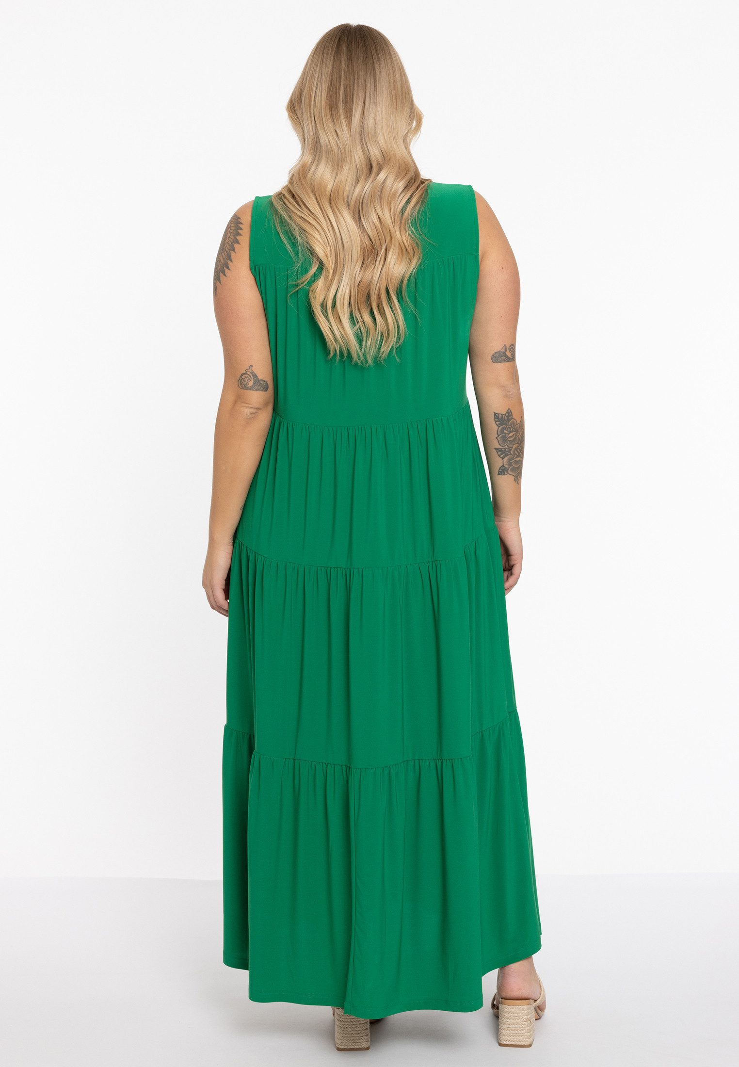 YOEK Midikleid Damen Kleid Große Größen