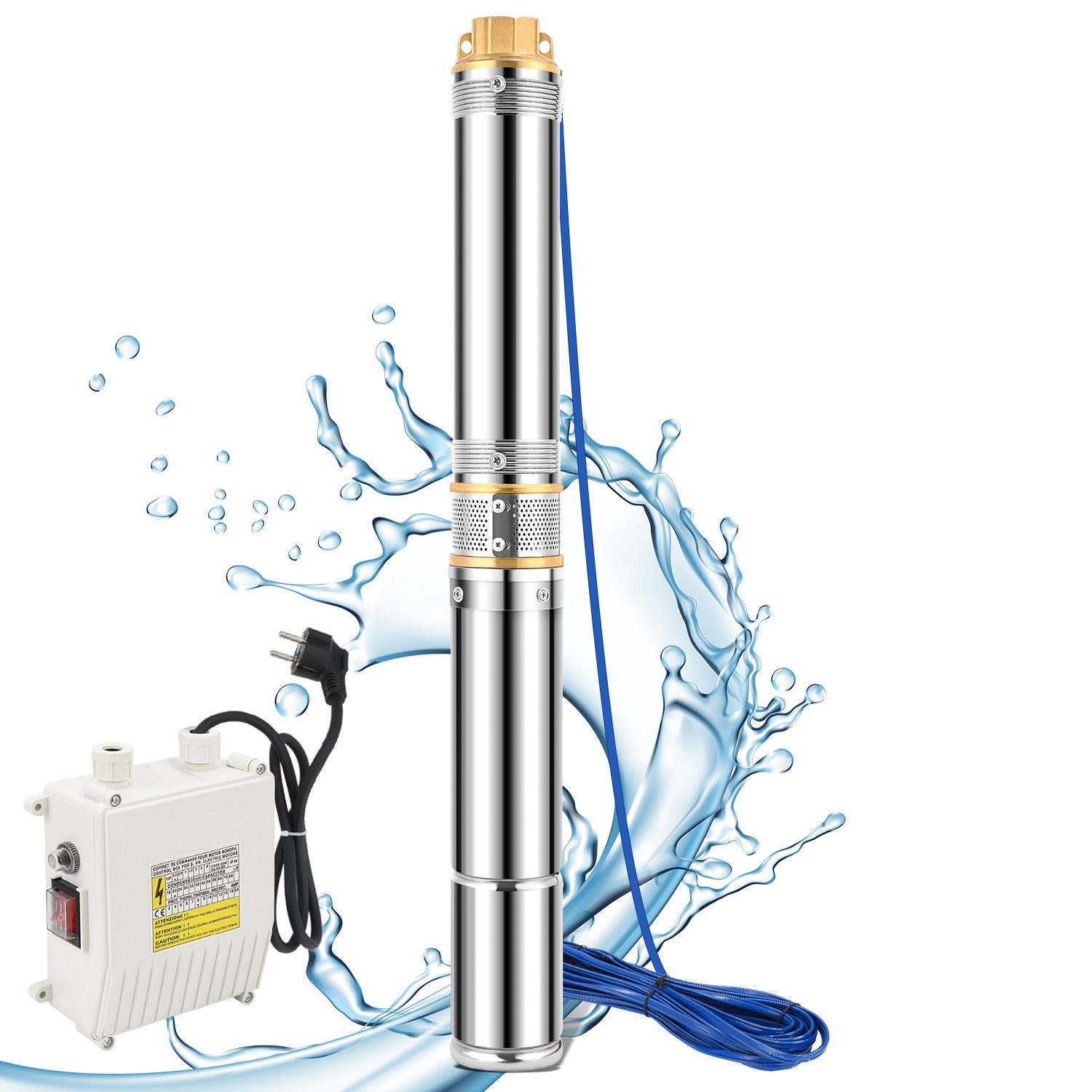 Clanmacy Tiefbrunnenpumpe Brunnenpumpe mit 4000L/h Fördermenge günstig online kaufen