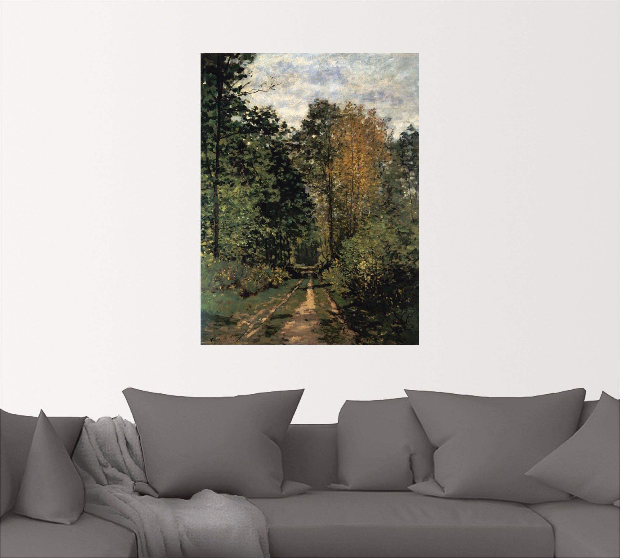 oder Waldweg., (1 Leinwandbild, Artland versch. Wandaufkleber als Größen St), Wald Alubild, Poster in Wandbild