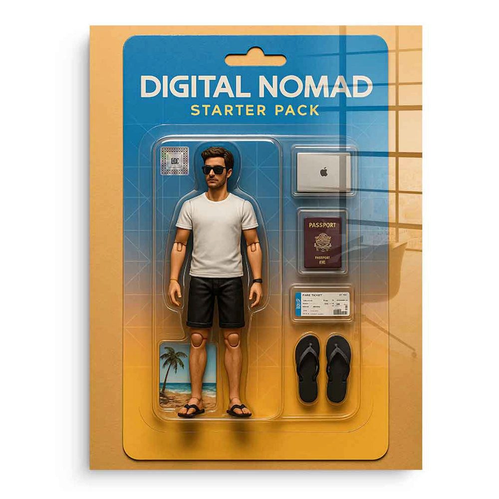 DOTCOMCANVAS® Acrylglasbild Starter Pack DIGITAL NOMAD - Acrylglas, Acrylglasbild Starter Pack DIGITAL NOMAD Kunstdruck Wandbild