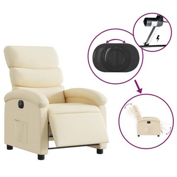 vidaXL Sessel Relaxsessel Elektrisch Creme Stoff (1-St)