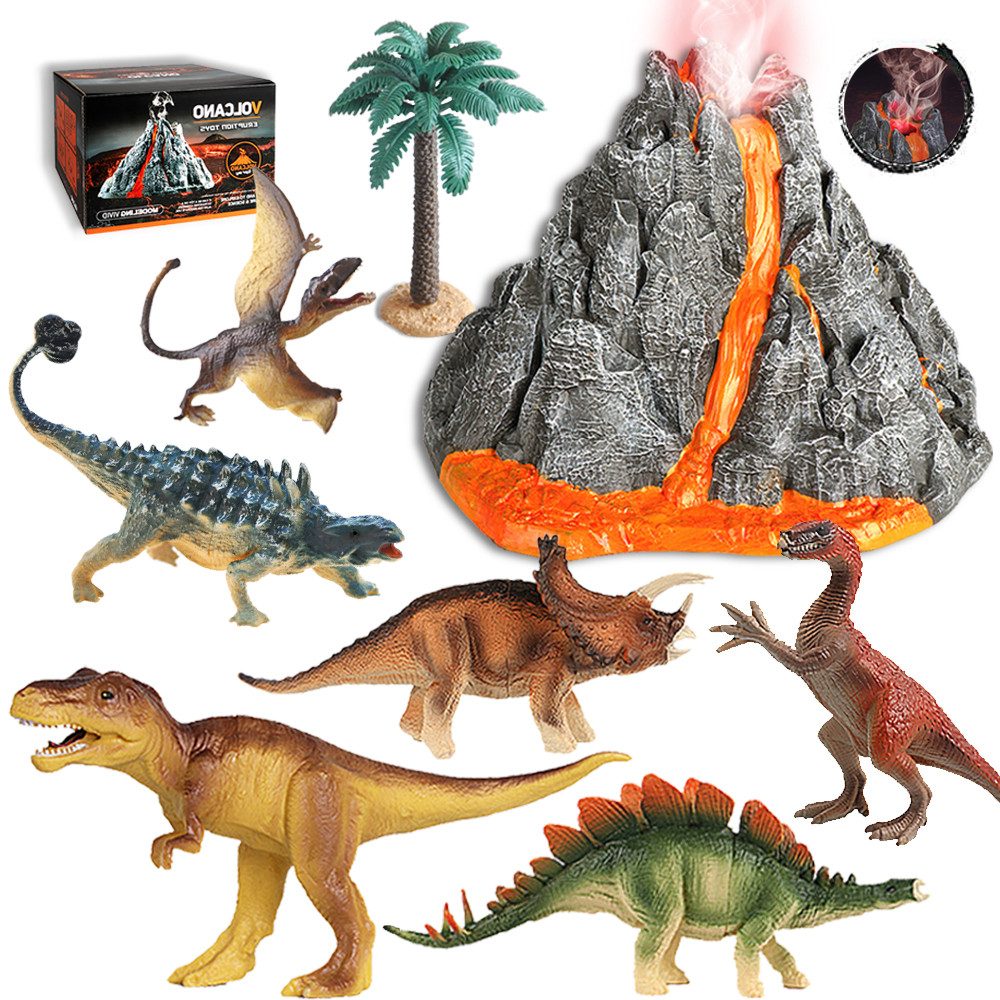 DINO SONO Spielzeug-Rennwagen Dinosaurier-Vulkan-Set Licht und günstig online kaufen