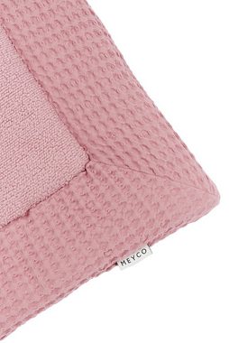 Meyco Baby Laufgittereinlage Waffel Teddy Old Pink, (1-tlg), 80x100cm