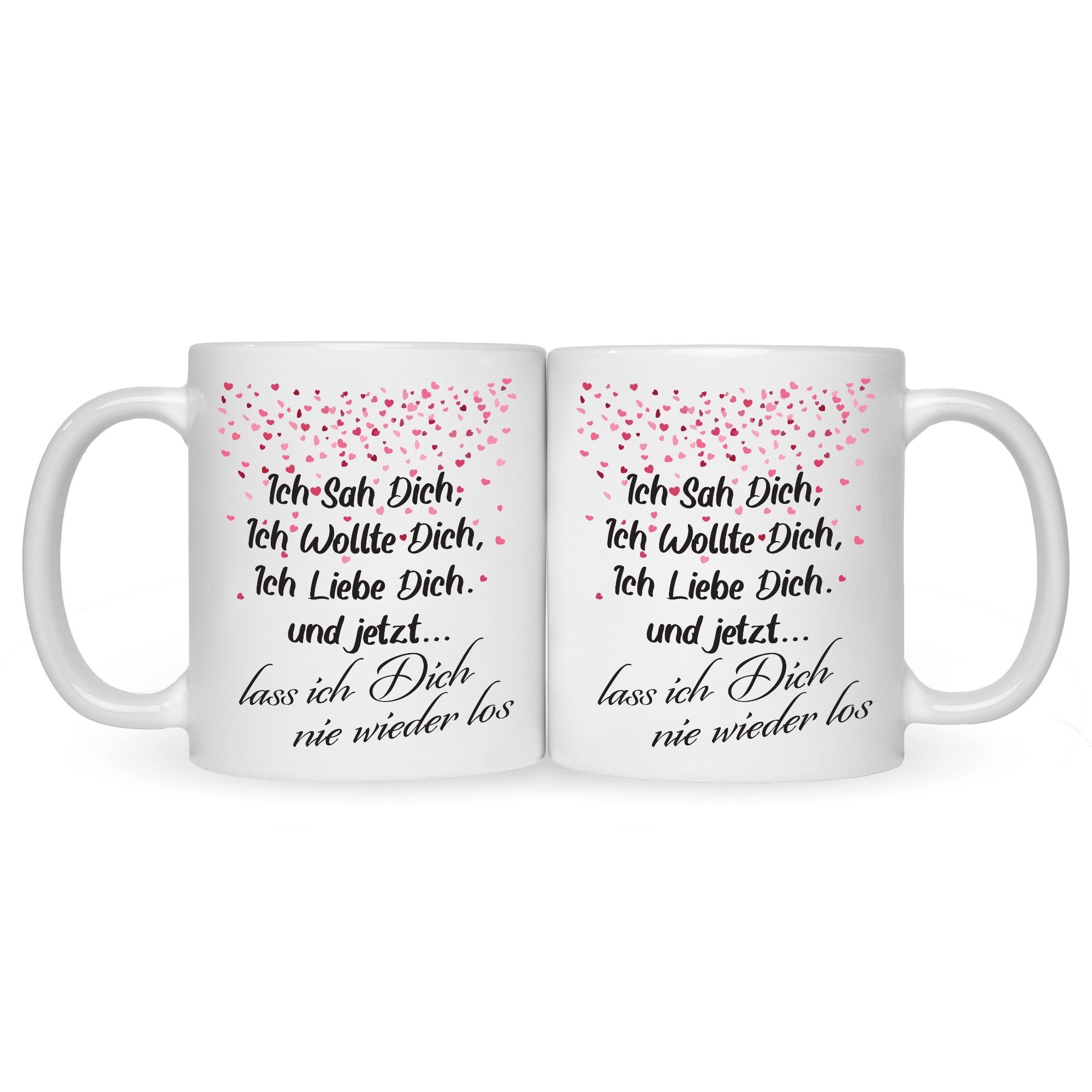 für Tasse Ich Männer dich Ihn - für Teetasse Geschenkidee zum Bedruckte Geschenk - & - mit Kaffeebesser sah Geschenk Valentinstag GRAVURZEILE Frauen - Sie - Weiß Spruch Tasse Kaffeetasse
