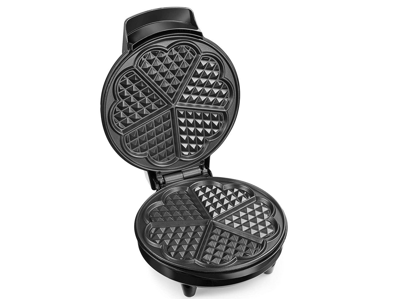 Tristar Waffeleisen, 700 W, 5 herzförmige Waffeln Ø20cm Waffelbäcker Waffelmaker mit Waffel-Gabel