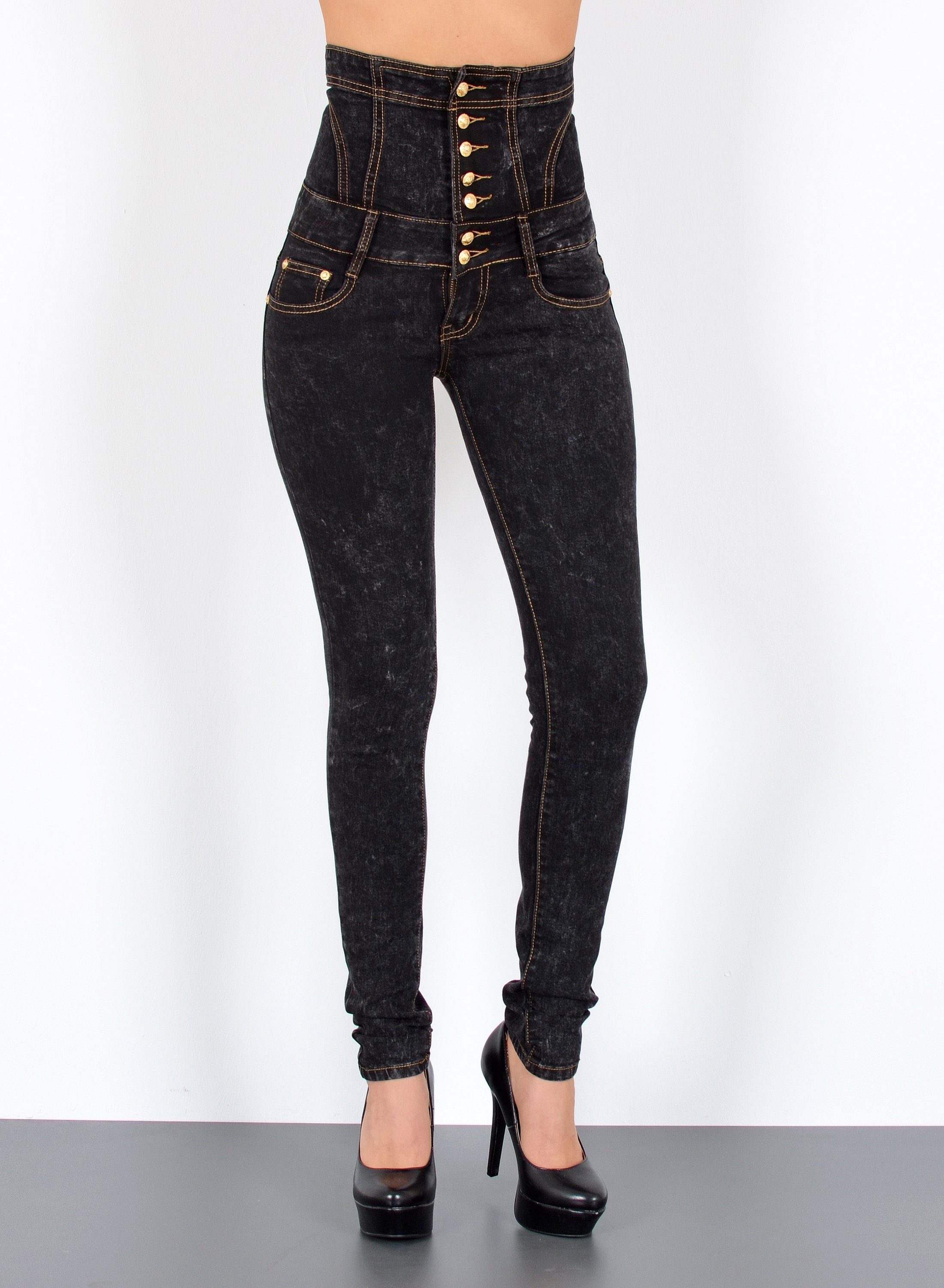 ESRA Skinny-fit-Jeans Damen Skinny Jeans 7 günstig online kaufen