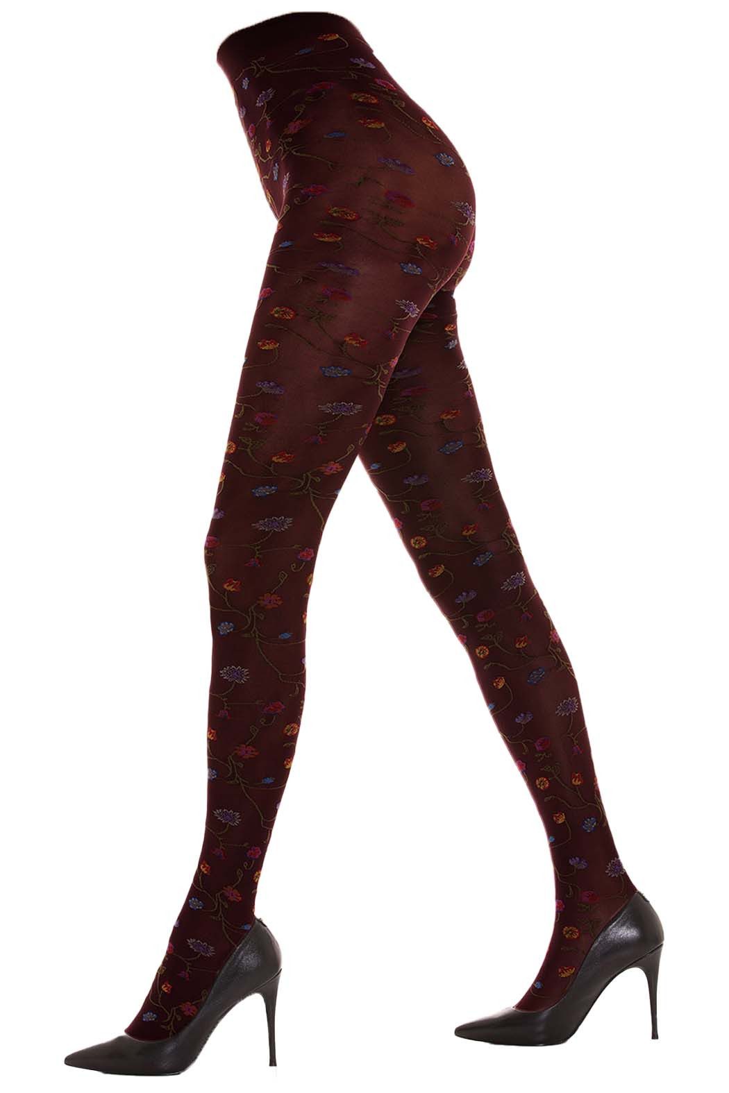 Sangiacomo Feinstrumpfhose mit Floralem Muster FLEURS 80 DEN (1 St. 1er-Pack) Blickdicht, matt