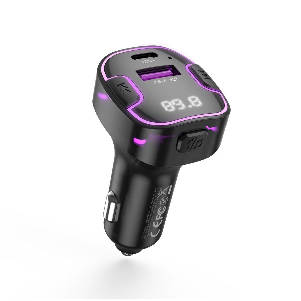 XO XO Sender FM BCC12 Bluetooth MP3 Auto-Ladegerät 3,1A schwarz Smartphone-Ladegerät