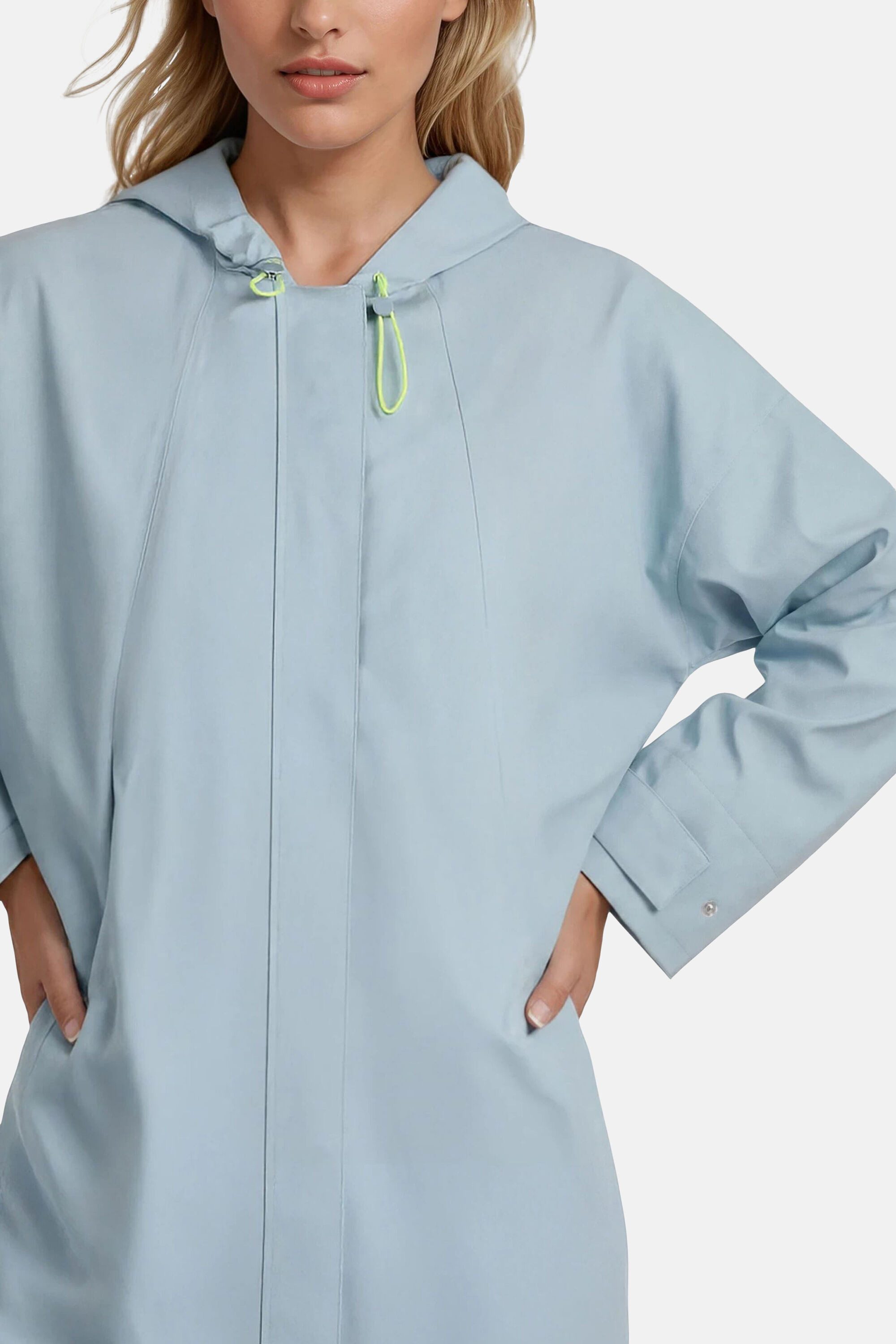 White Label Regenmantel wasserabweisend, mit Kapuze