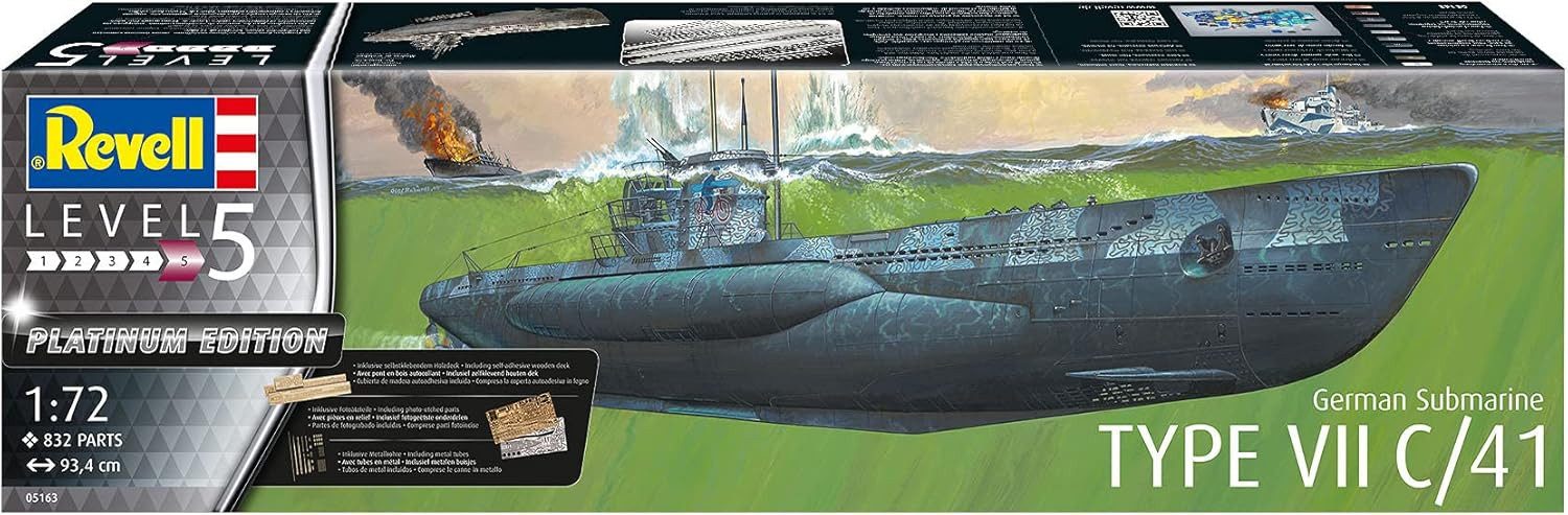 Revell® Modellbausatz Revell 05163 Bausatz U-Boot VII C/41 in 1:72
