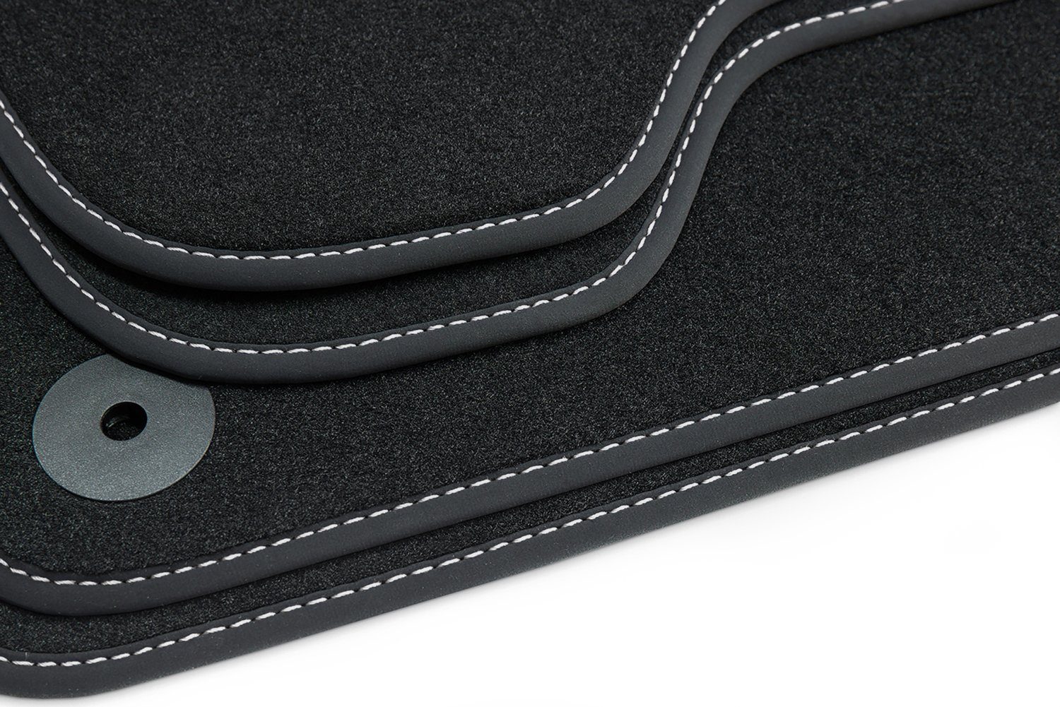 teileplus24 Auto-Fußmatten V267 Velours Fußmatten 3 mit 2015- Skoda Superb Set kompatibel
