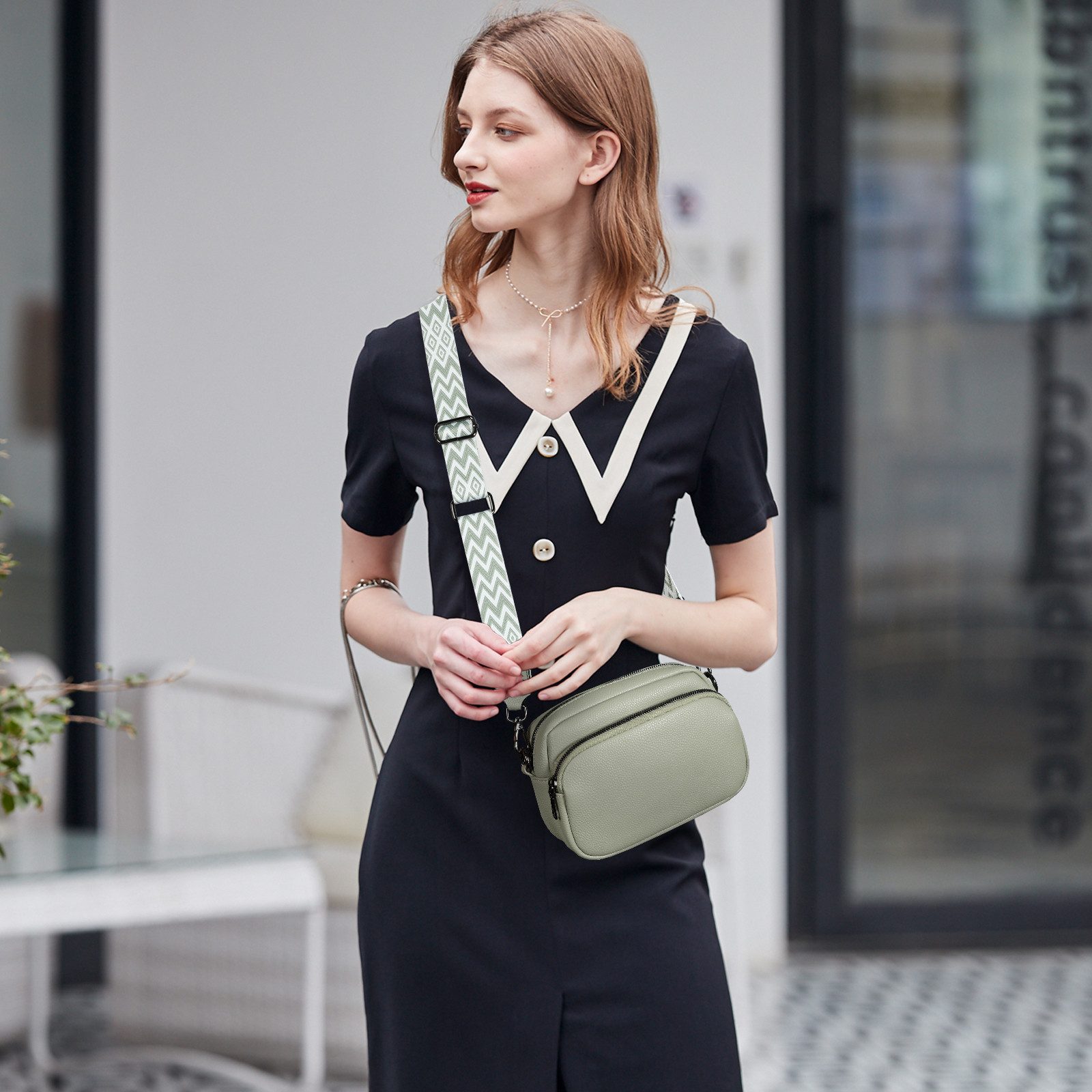 TAN.TOMI Umhängetasche Damen Handy Umhängetasche Kunstleder Crossbody Bag Damen (mit 3 fächern Handtasche mit Verstellbar Abnehmbar Schultergurt), Handytasche zum Umhängen, Moderne Handtasche Damen