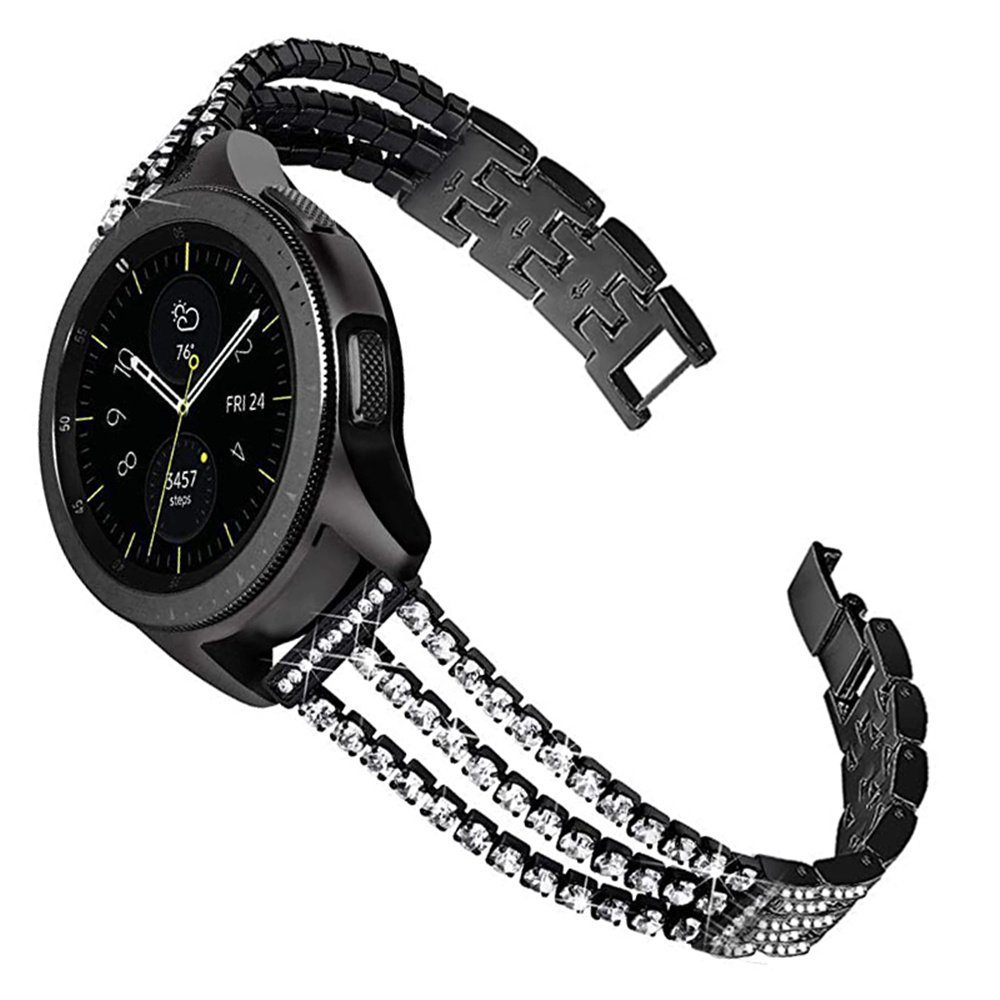 ELEKIN Smartwatch-Armband Kompatibel mit Samsung Galaxy Active 2 Uhrenarmband 40 mm 44 mm Schwarz | Uhrenarmbänder