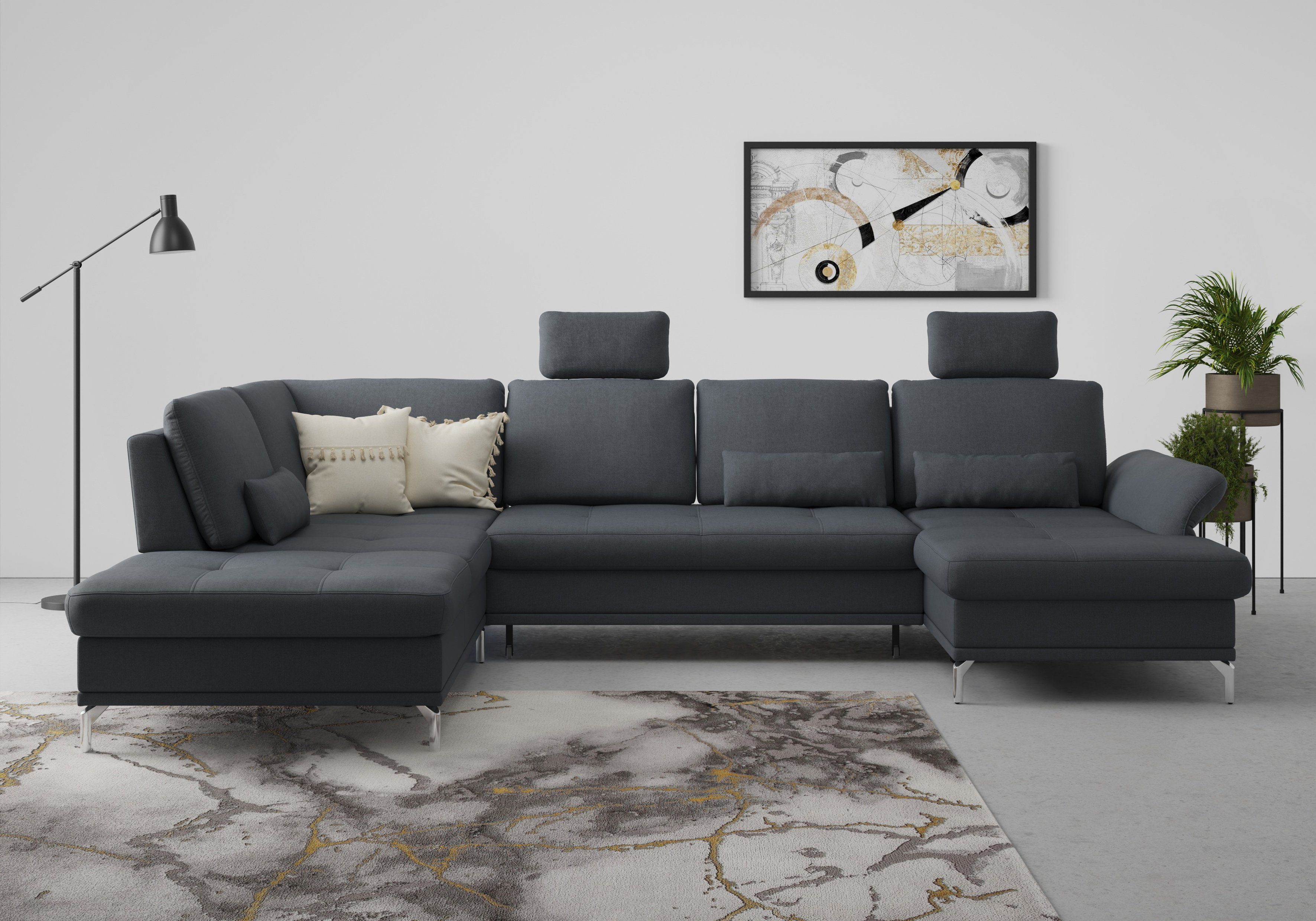 INOSIGN Wohnlandschaft "Palm Beach U-Form" Federkern, mit Sitztiefenverstel günstig online kaufen