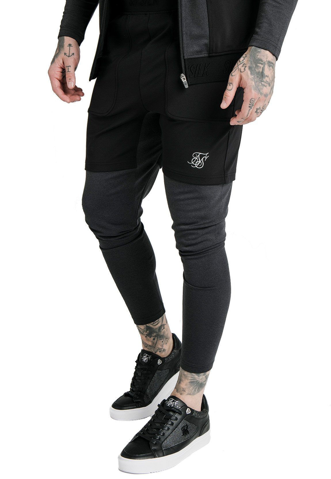 Siksilk Jogginghose SikSilk Jogginghose Herren ADVANCED TECH TRACK PANTS SS-16373 Black