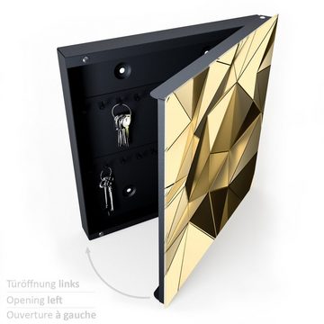 Primedeco Schlüsselkasten Magnetpinnwand mit Glasfront Futuristischer Hintergrund (1 St)