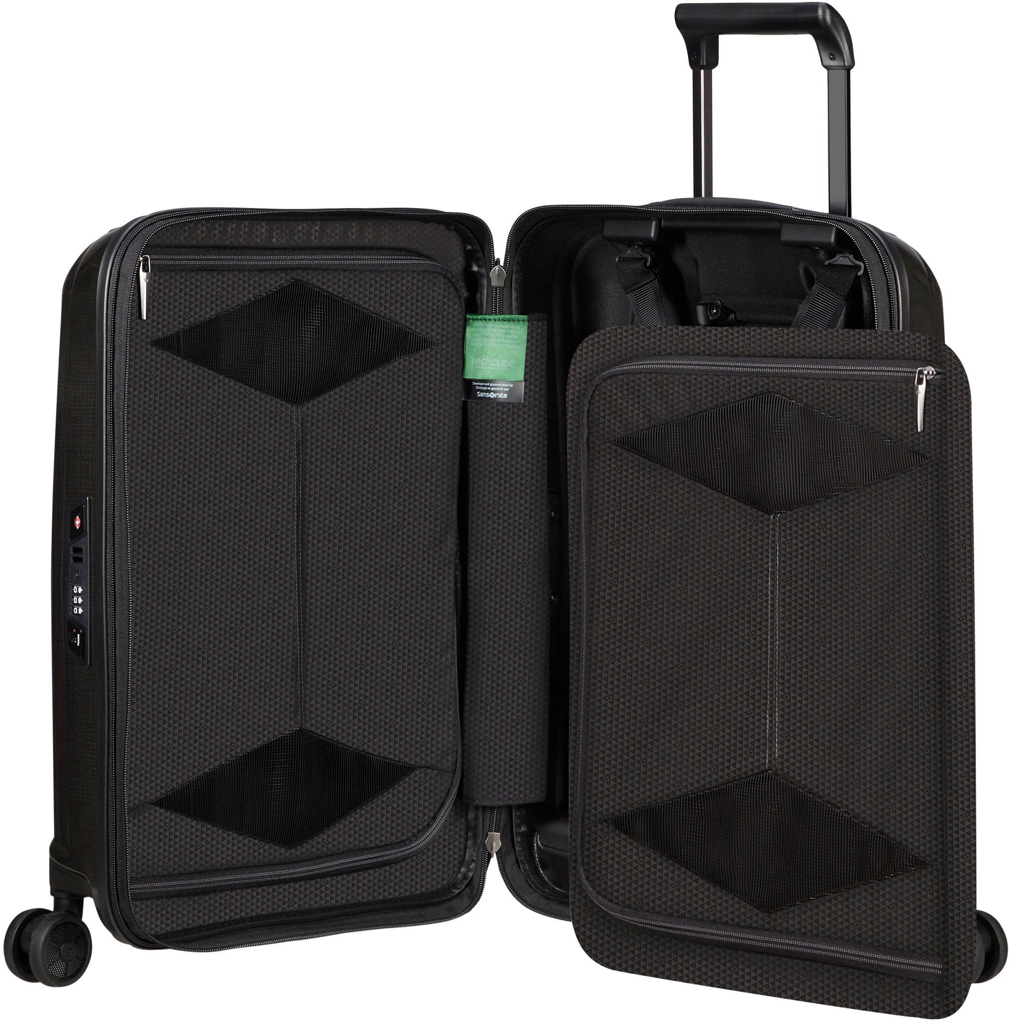 cm, 4 mit Made Hartschalen-Trolley in Major-Lite, Volumenerweiterung Europe; Samsonite 55 black, Rollen,