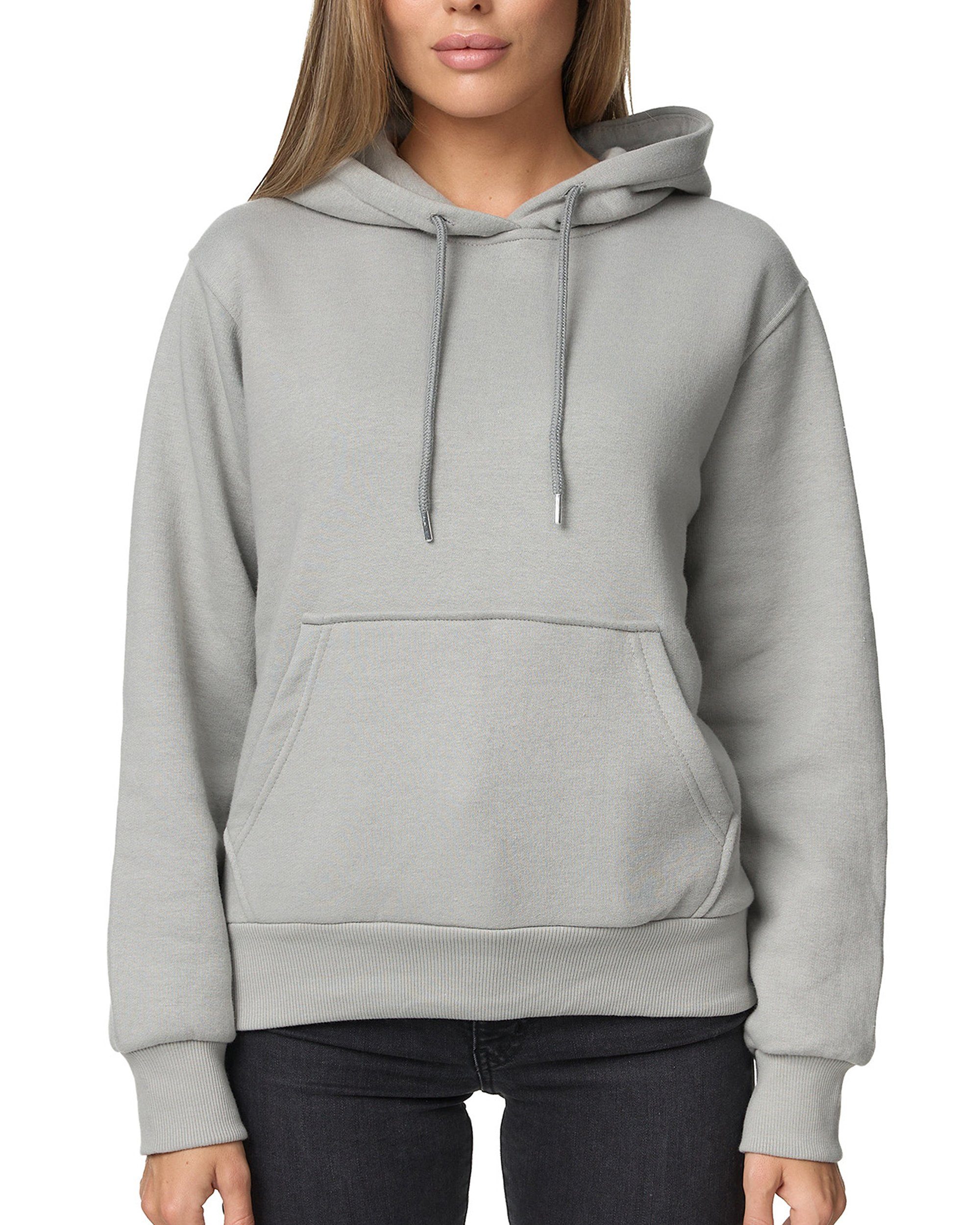 Smith & Solo Kapuzensweatshirt Hoodie Damen Kapuzenpullover (1-tlg) mit Kangurutasche, mit Kapuze