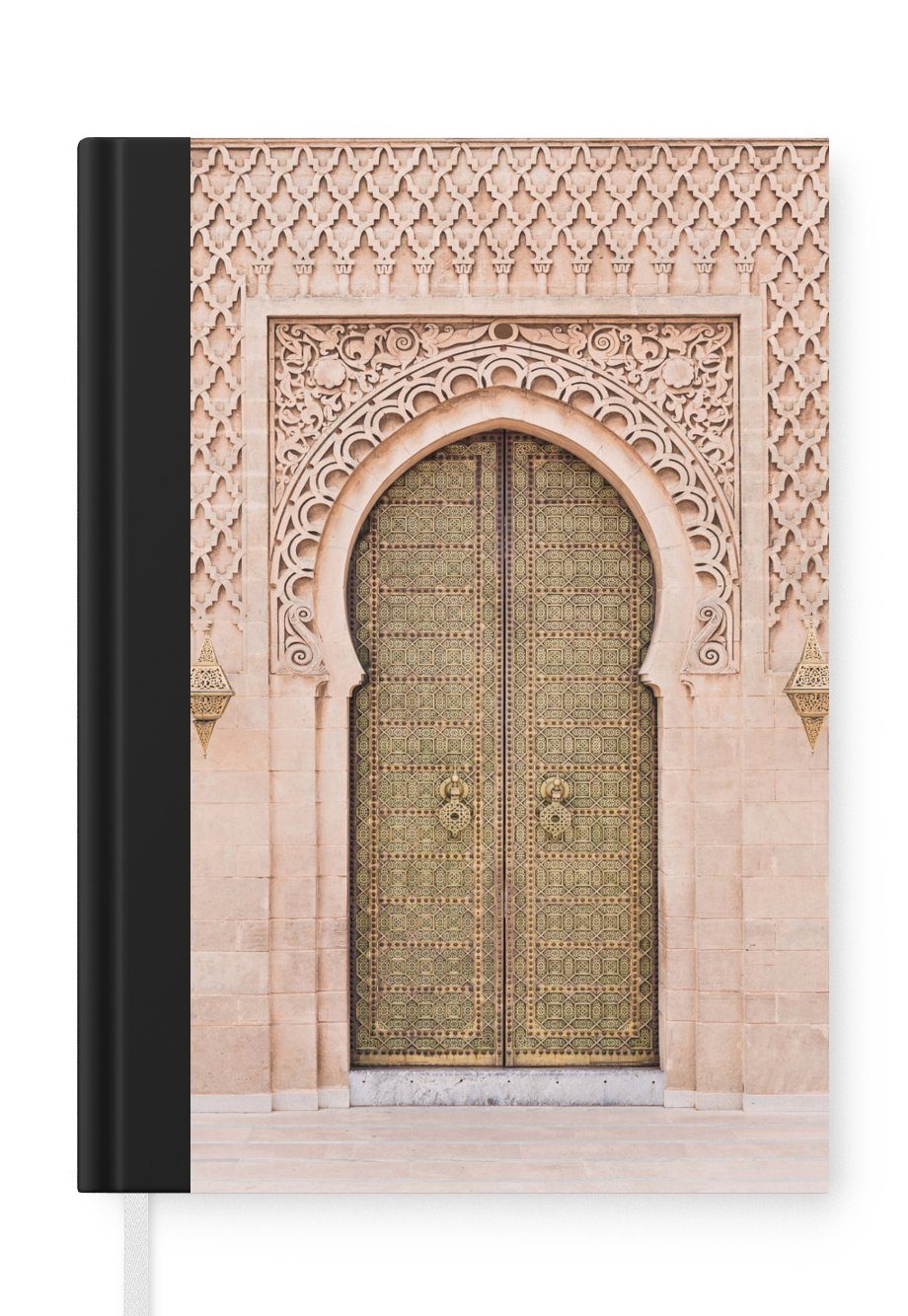 MuchoWow Notizbuch Marokkanische Tür - Rosa - Kunst - Tor, Journal, Merkzettel, Tagebuch, Notizheft, A5, 98 Seiten, Haushaltsbuch