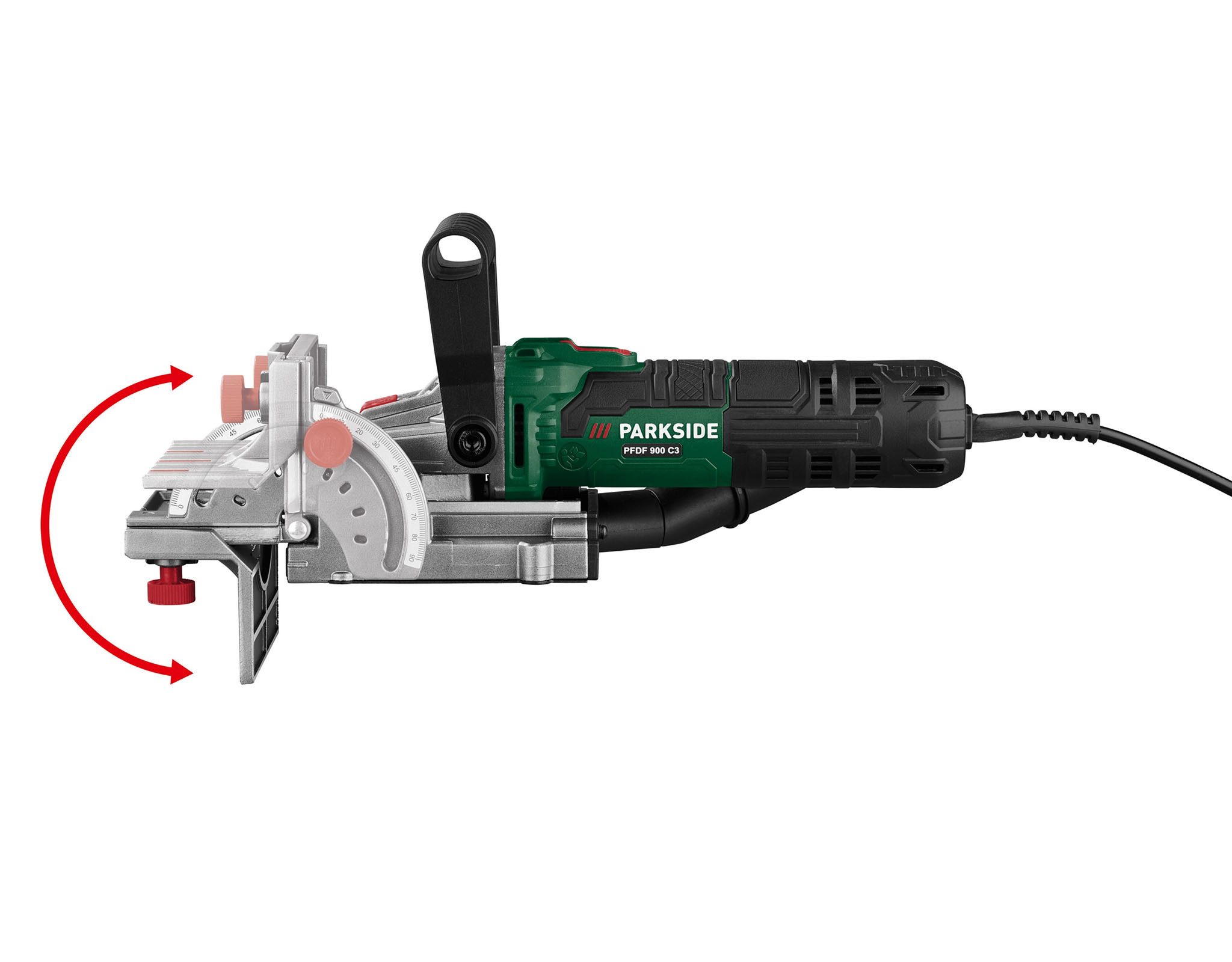 Parkside Fräse Flachdübelfräse PFDF 900 C3 Fräse mit Adapter zur Staubabsaugung