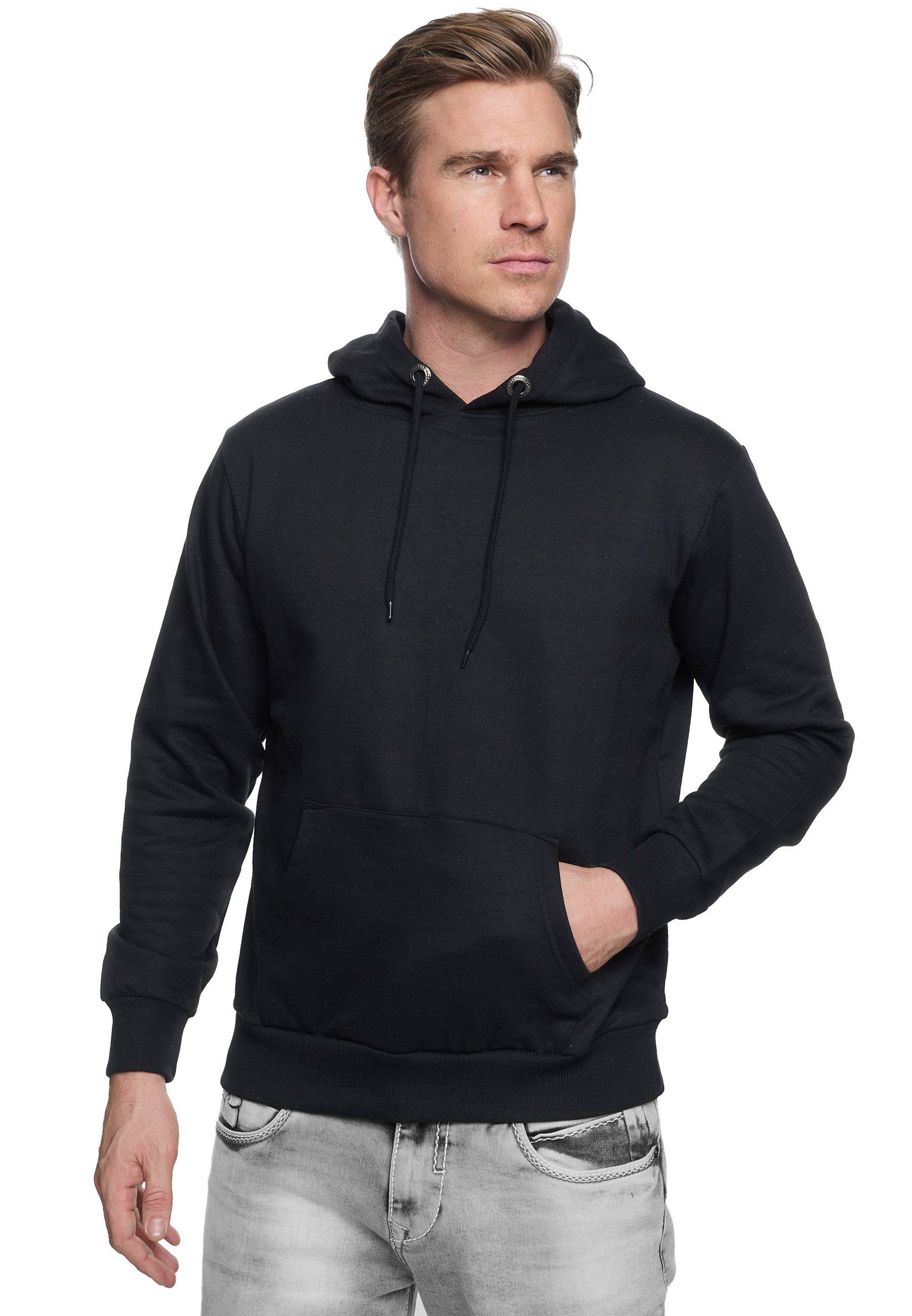Rusty Neal Kapuzensweatshirt in bequemer Regular Fit-Passform schwarz