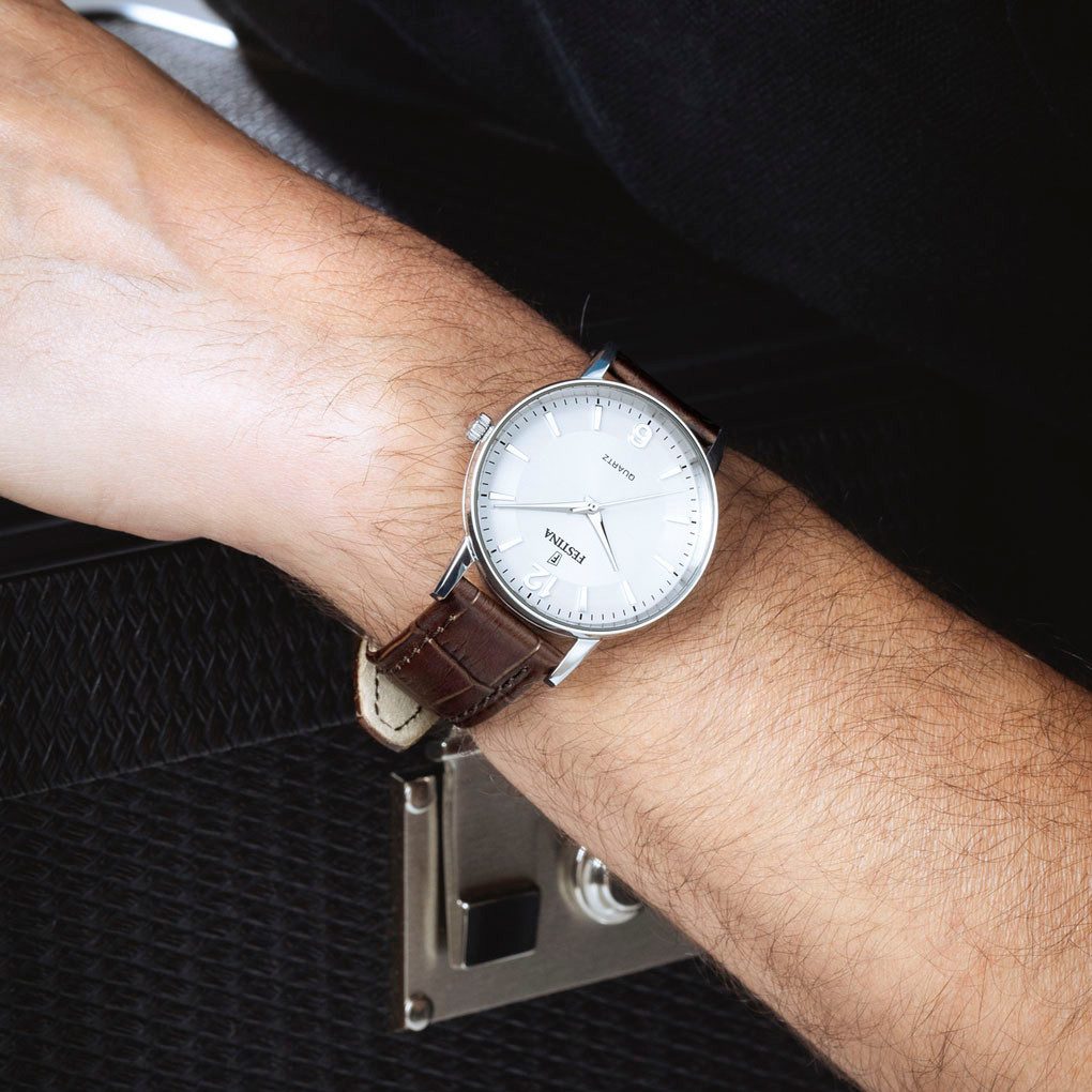 Festina Quarzuhr F20690/2, Armbanduhr, Herrenuhr, Lederarmband, analog günstig online kaufen