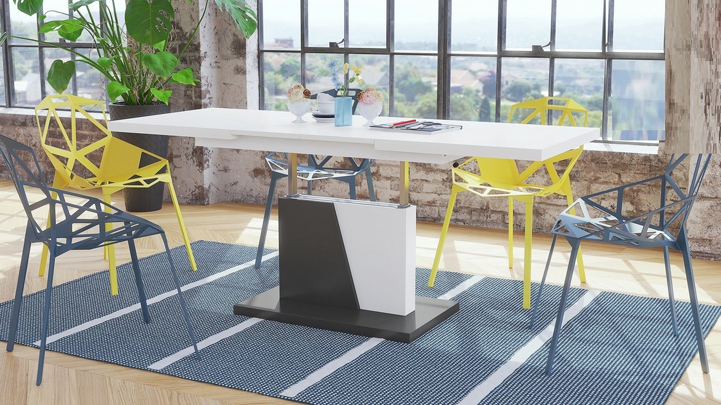 Mazzoni Couchtisch Grand Noir Weiß / günstig online kaufen