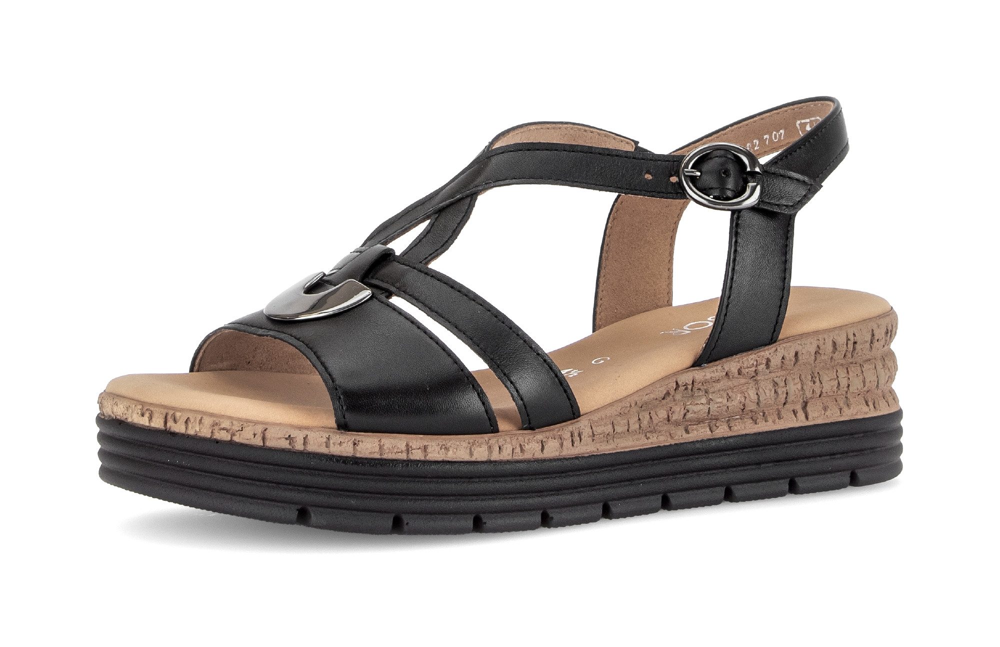 Gabor Genua Keilsandalette, Riemchensandale, Sommerschuh, Komfortschuh in Weite G (weit)