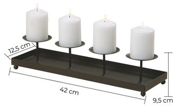Rivanto Adventskranz, Kerzenständer mit Dornen, Kerzenhalter ohne Kerzen