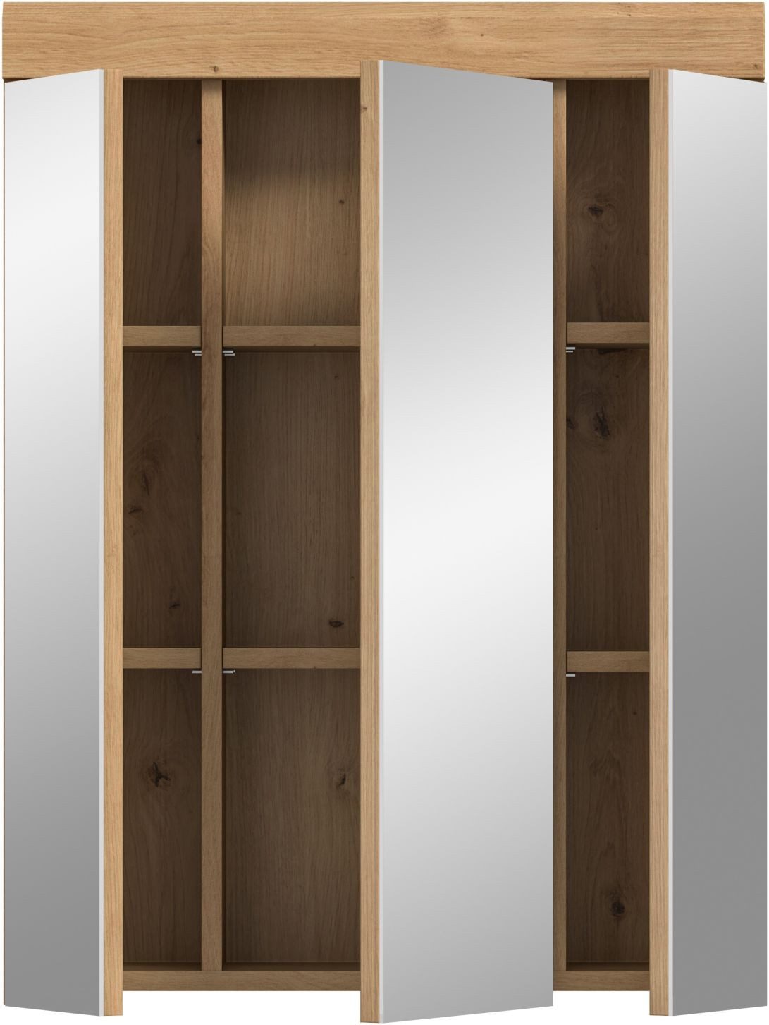 xonox.home Badezimmerspiegelschrank Artisan Eiche Nachbildung Salbei Nachbildung Melamin 60x79x18 cm