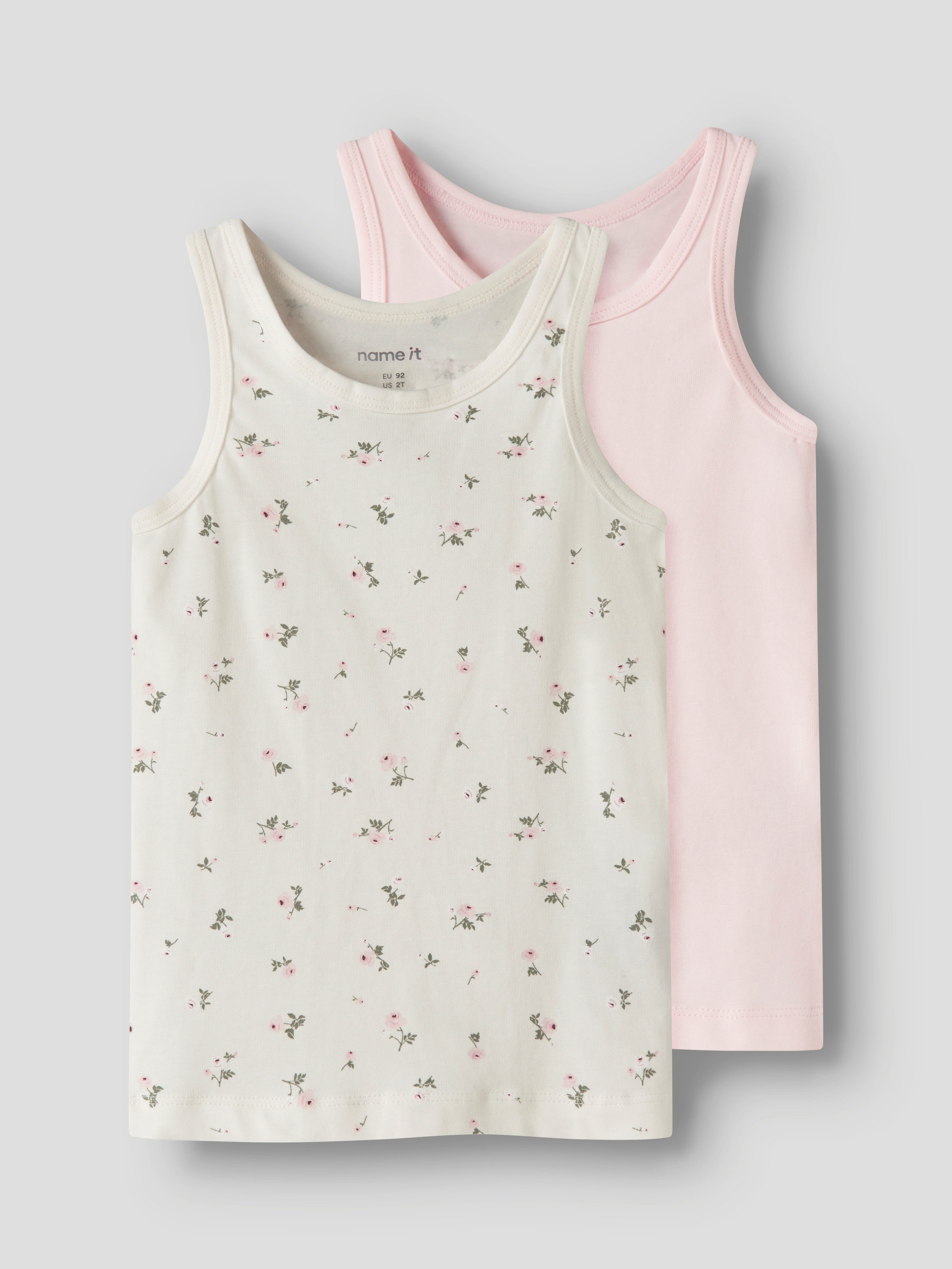 Name It Unterhemd NMFTANK TOP 2P JET STREAM FLOWER NOOS (Packung, 2-St)