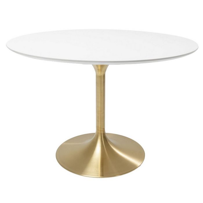 KARE Esstisch Tisch Invitation Set Weiß Messing 120cm