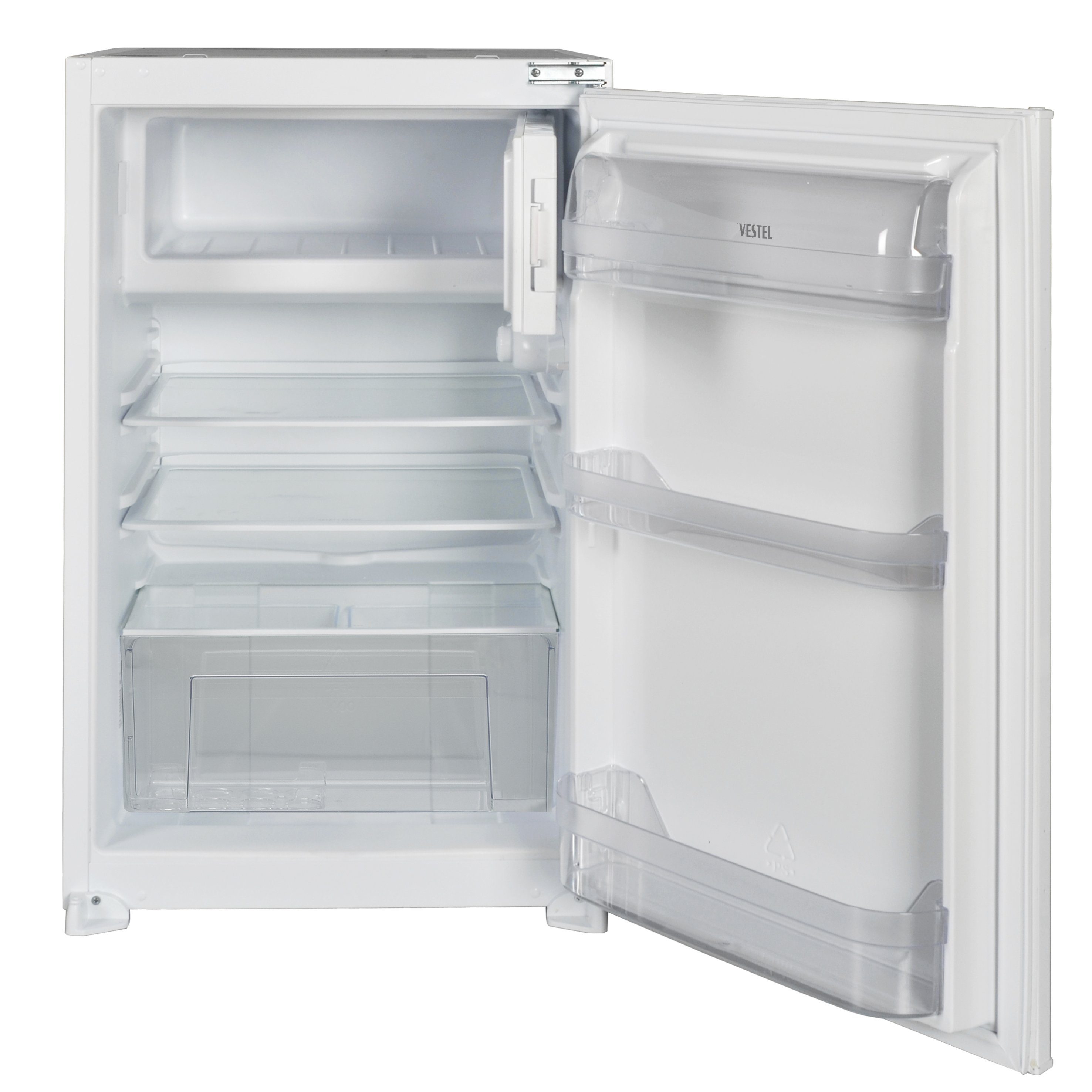 VESTEL Einbaukühlschrank VEKF2115, 87.5 cm hoch, 54 cm breit, Mit  Gefrierfach (Nische/Höhe 88), Schlepptür, 121 L Gesamt-Nutzinhalt | Kühlschränke