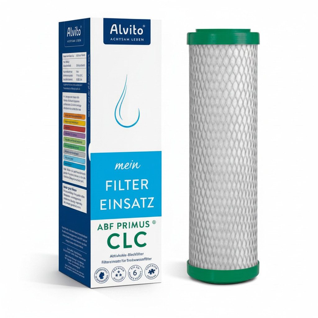 Alvito Kalk- und Wasserfilter, Wasserfilter ABF Primus CLC mit Kalkschutz - Aktivkohle 0,45 µm