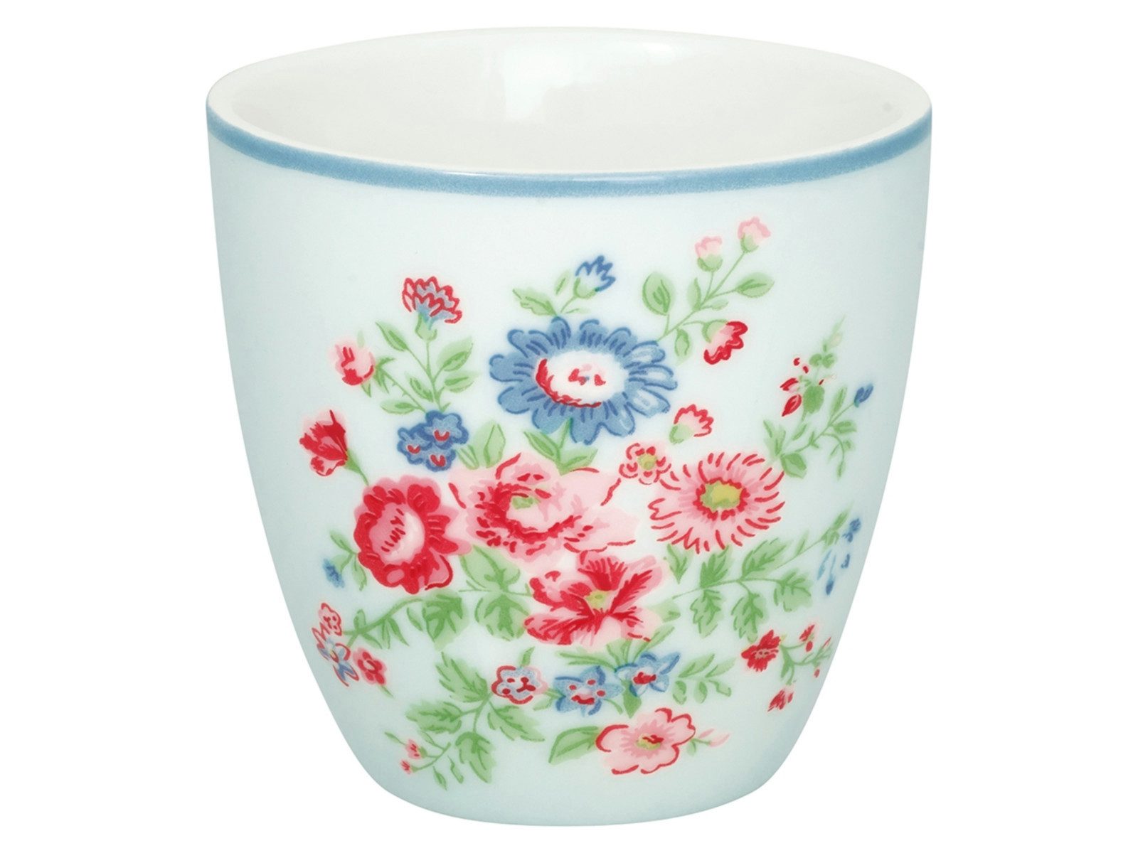 Greengate Becher Ailis Mini Latte Cup pale blue 0,13 l, Steingut