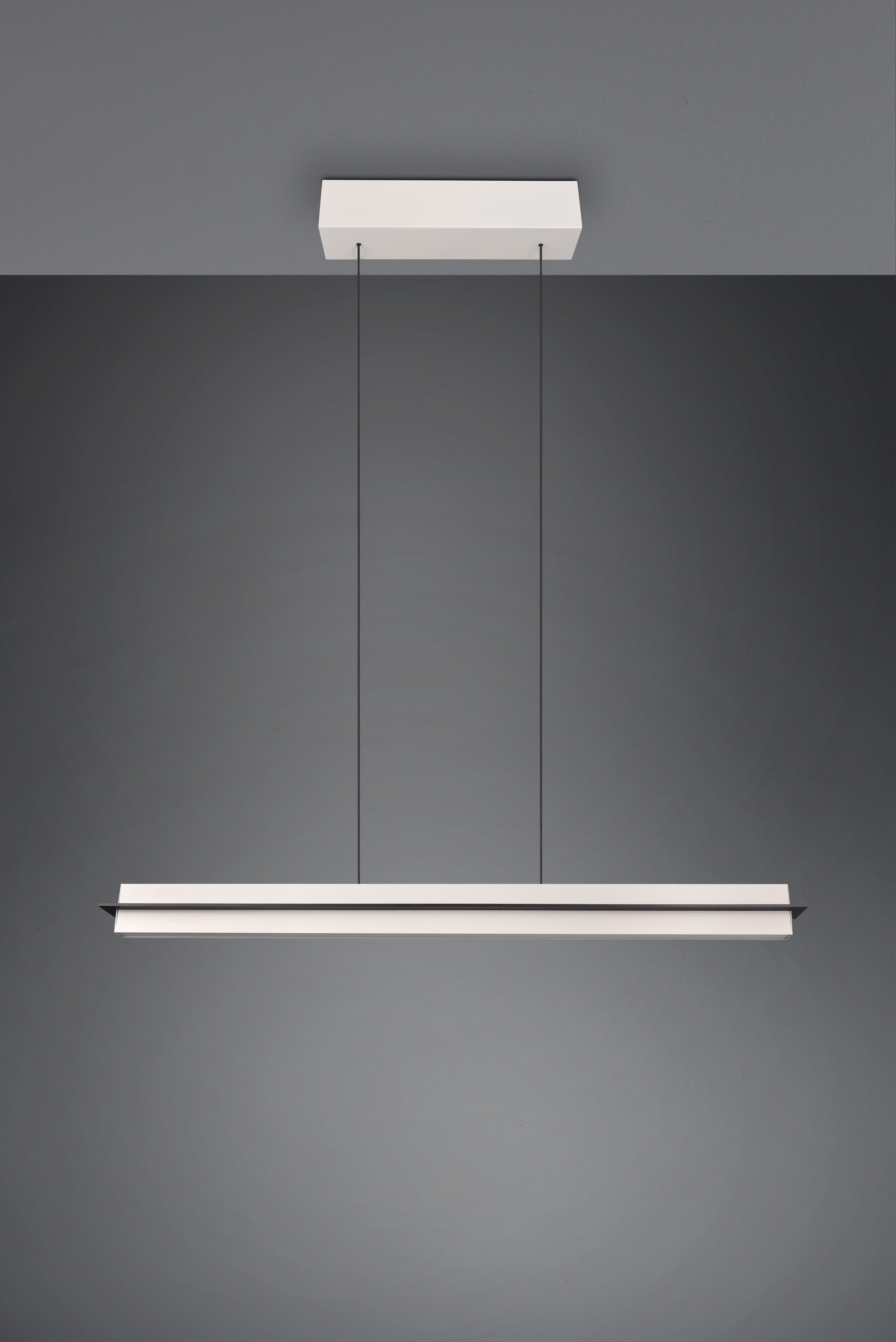 TRIO Leuchten LED Pendelleuchte EMERSON, LED Hängeleuchte höhenverstellbar, 4-Stufen Touch Dimmer, Dimmfunktion, mehrere Helligkeitsstufen, LED fest integriert, Farbwechsler, warmweiß - kaltweiß, Lichtfarbe einstellbar 2700-5000K warm- bis kaltweiß, Höhe max 150 cm