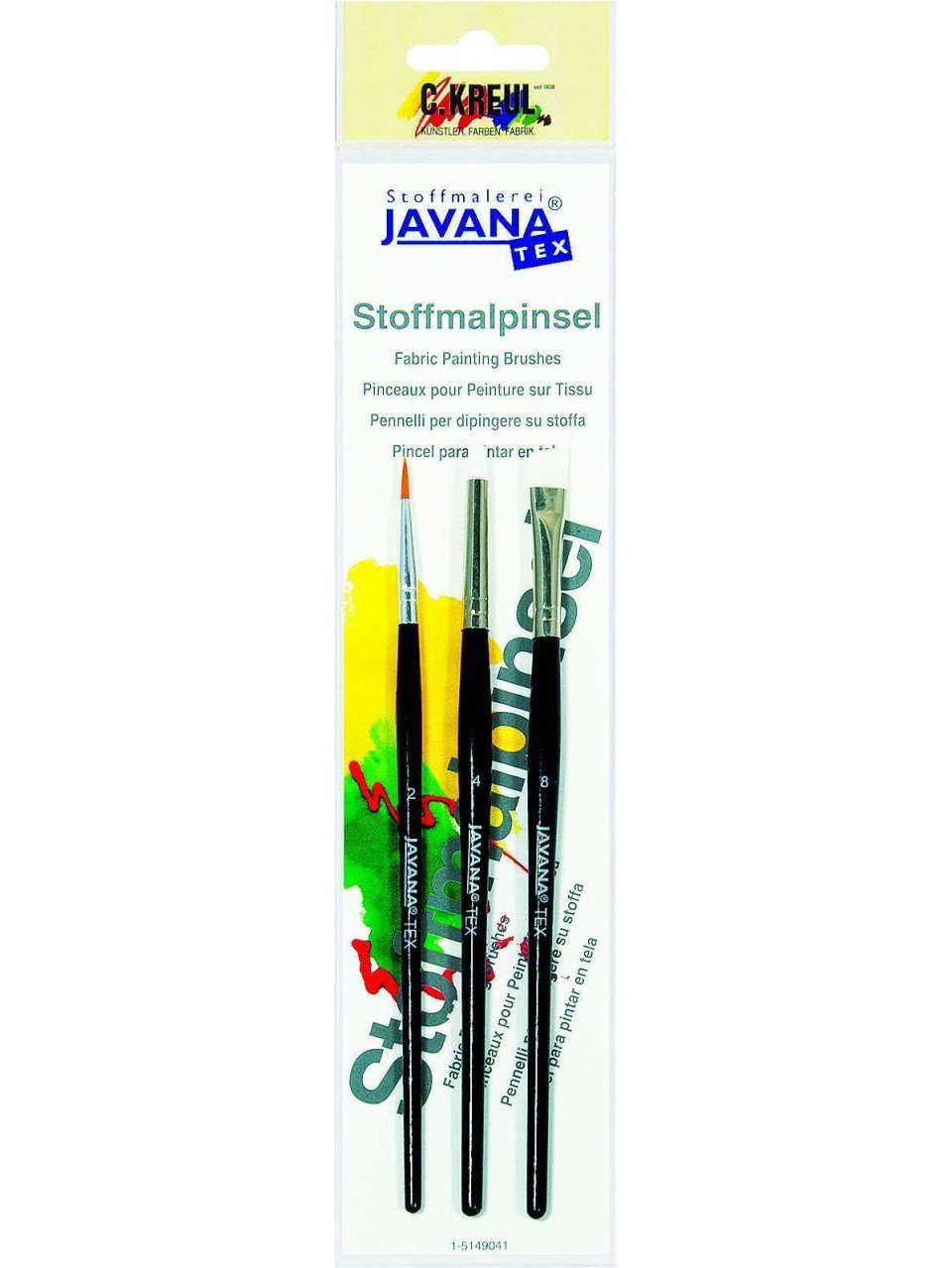 Malpinsel Kreul Javana Pinsel für Stoff- und Seidenmalfarben