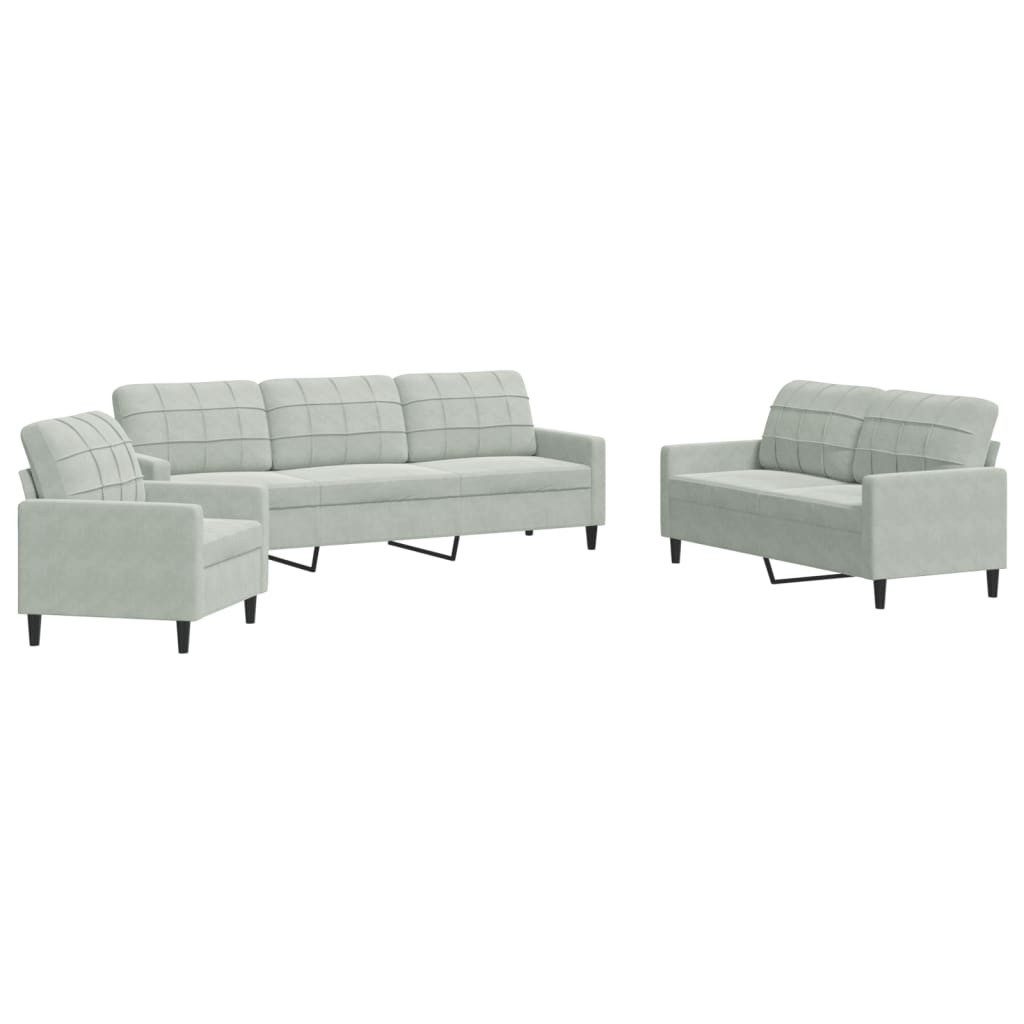 vidaXL Sofa 3-tlg. Sofagarnitur mit Kissen günstig online kaufen