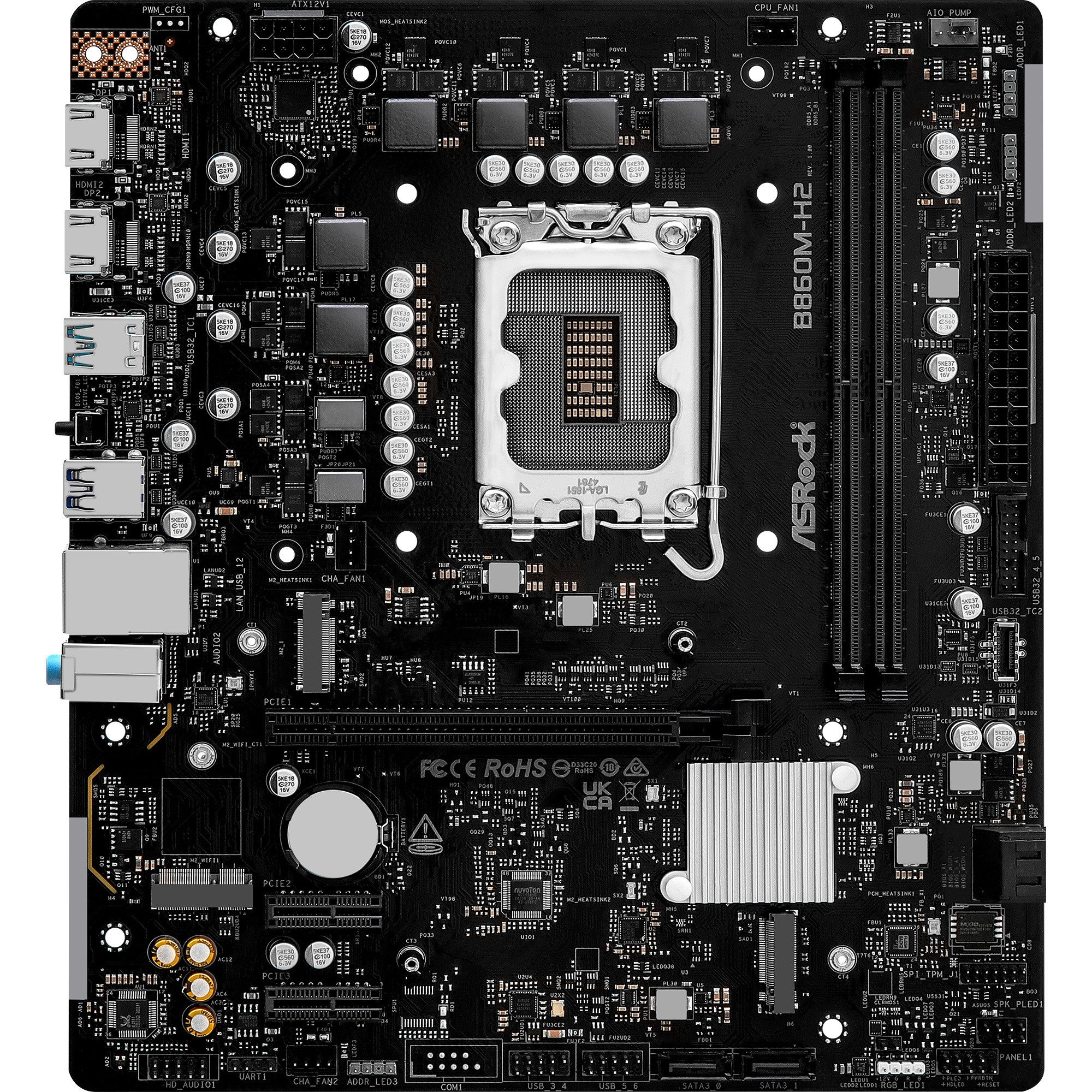 Asrock ASRock B860M-H2, Mainboard Mainboard RGB LED