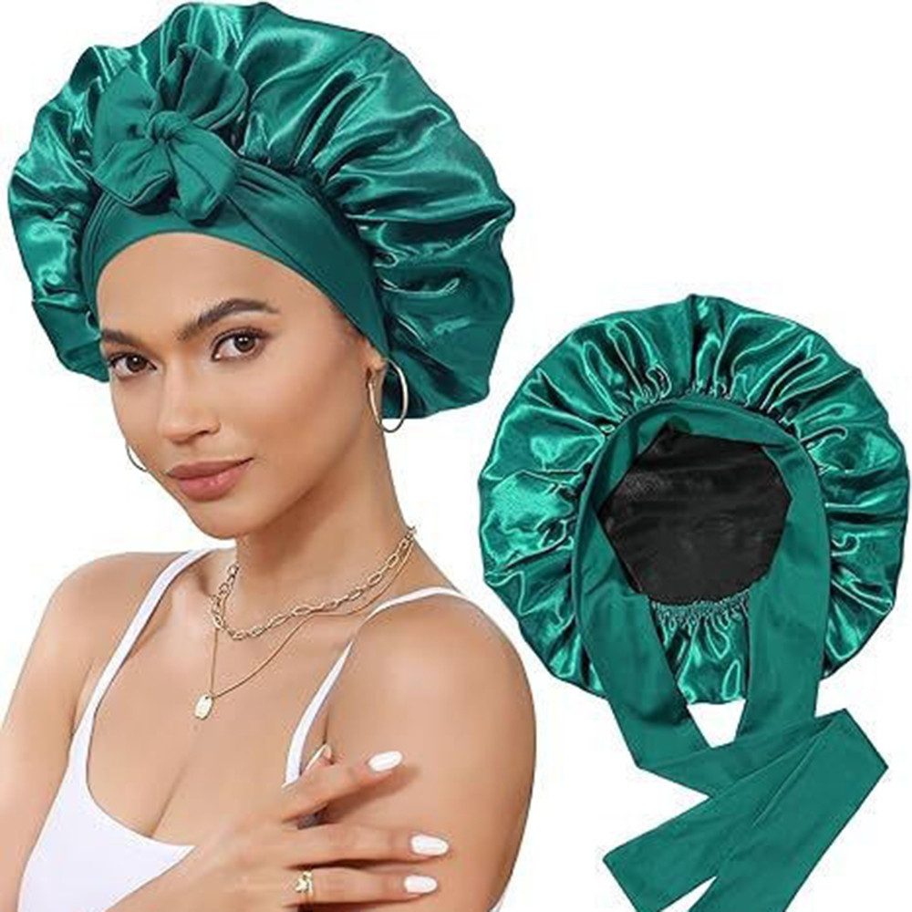Coonoor Duschhaube Seidenhaube zum Schlafen Satin Haarhaube Bonnet für Damen Mädchen