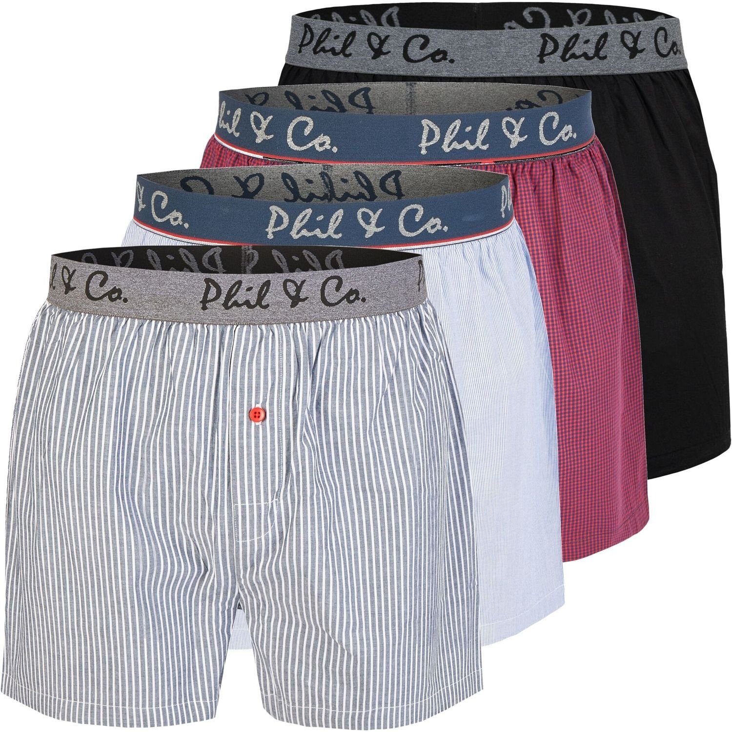 Boxershorts 4 Phil & Co Berlin Webboxer Herren american Boxer Boxershorts M - XXL